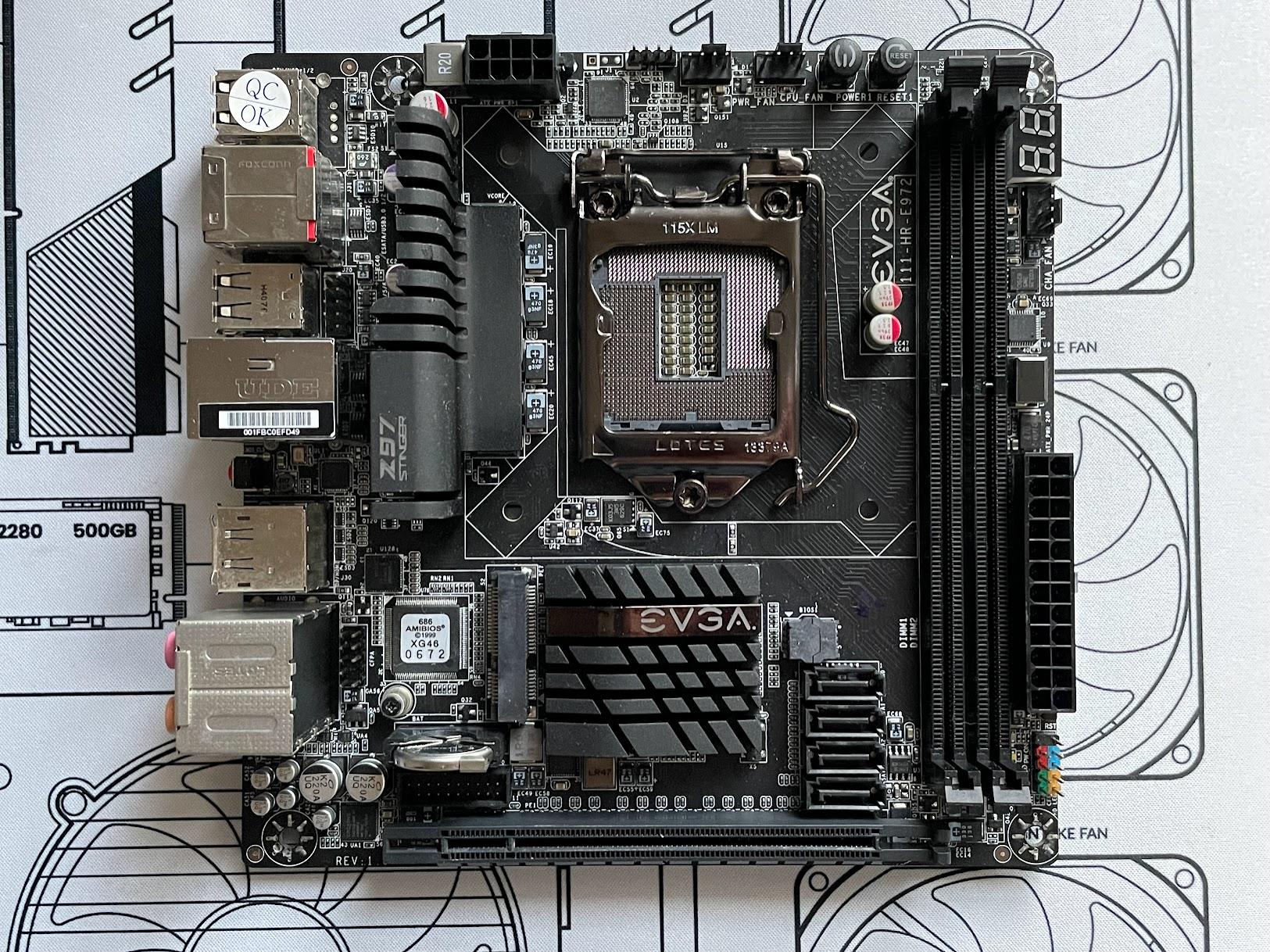 *RARE!* EVGA Z97 Core3D Mini-ITX computer motherboard LGA 1150 (Factory Refurbished by EVGA)