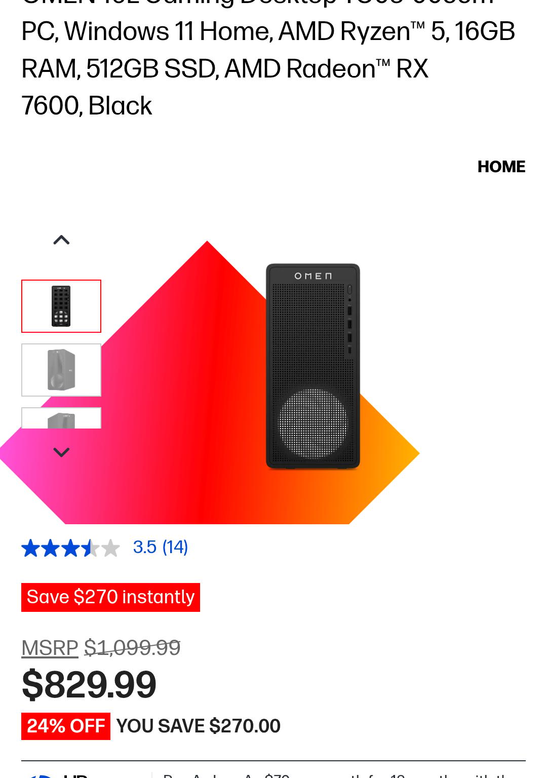 UPGRADED HP OMEN 16L Gaming Desktop TG03-0055m PC