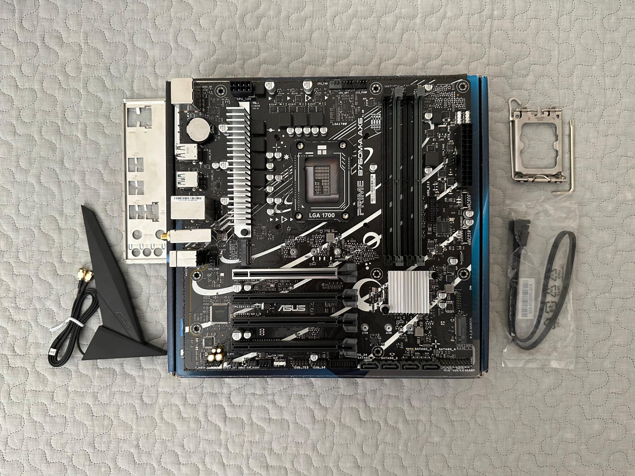 ASUS Prime B760M-A AX6 + LGA1700 Anti-Bend Contact Frame