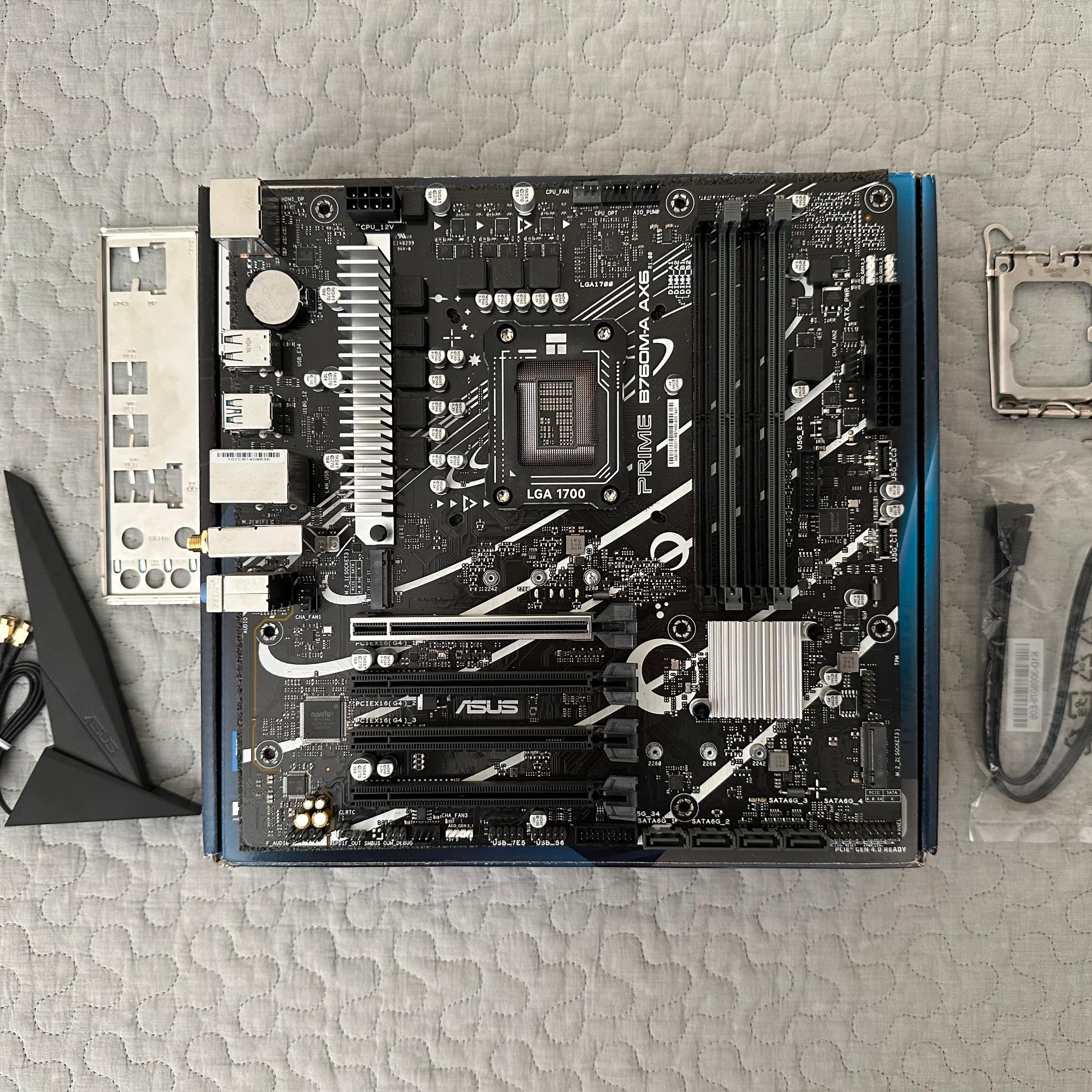 ASUS Prime B760M-A AX6 + LGA1700 Anti-Bend Contact Frame