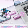 MFi Certified 256GB Flash Drive USB Memory Stick Thumb Drive USB Stick iPhone iPad Android PC Purple