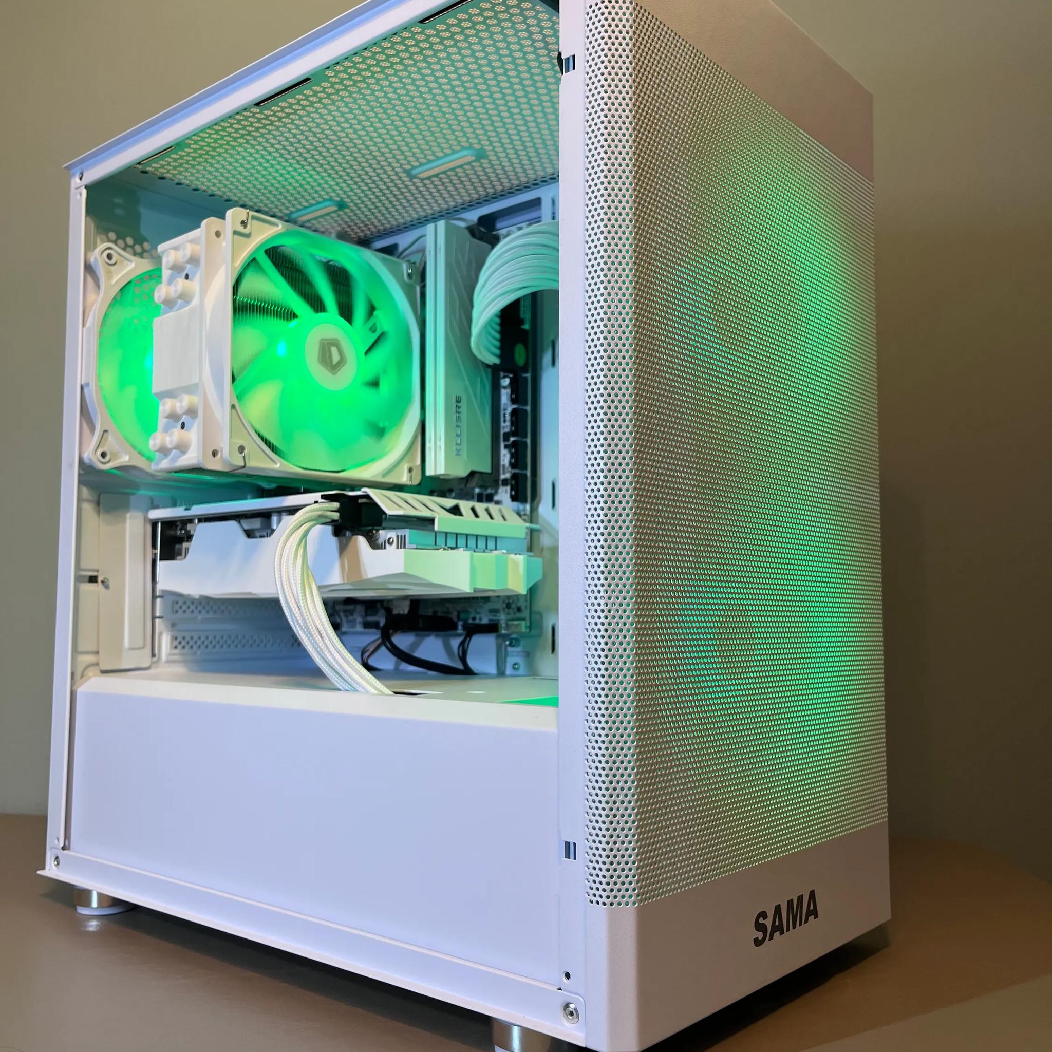 ⚪⚪ White Gaming PC⚪AMD RX 5500 XT 8GB⚪Ryzen 3 3100⚪16GB DDR4⚪500GB NVME
