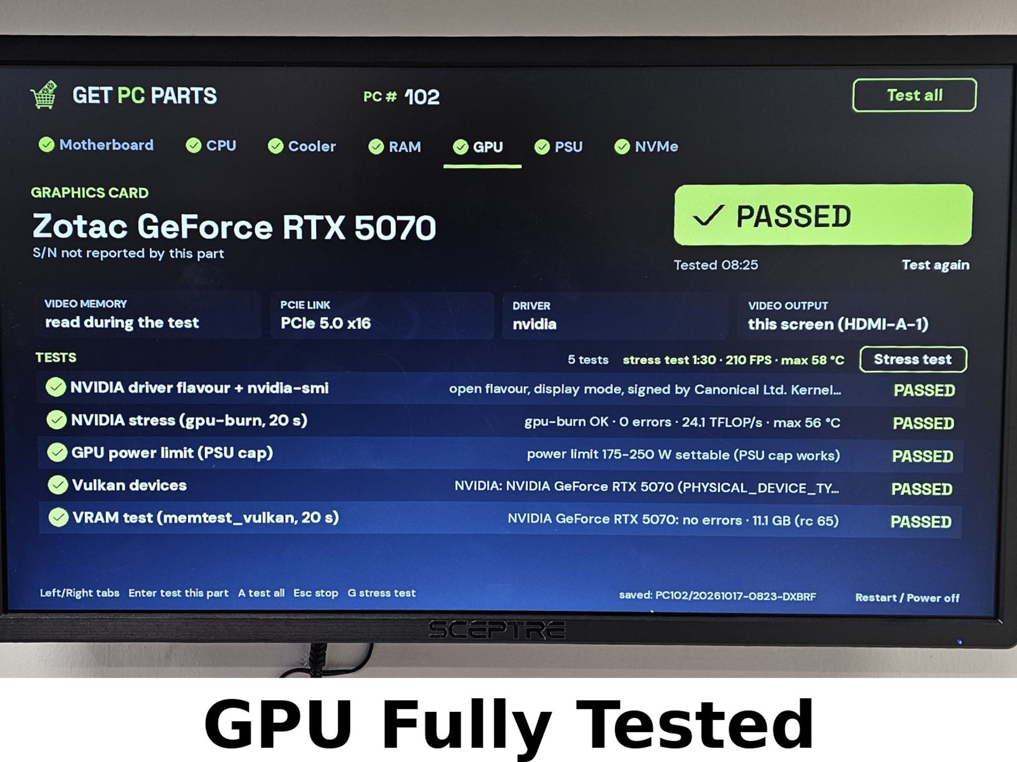 RTX 5070 Zotac Gaming Solid OC 12GB