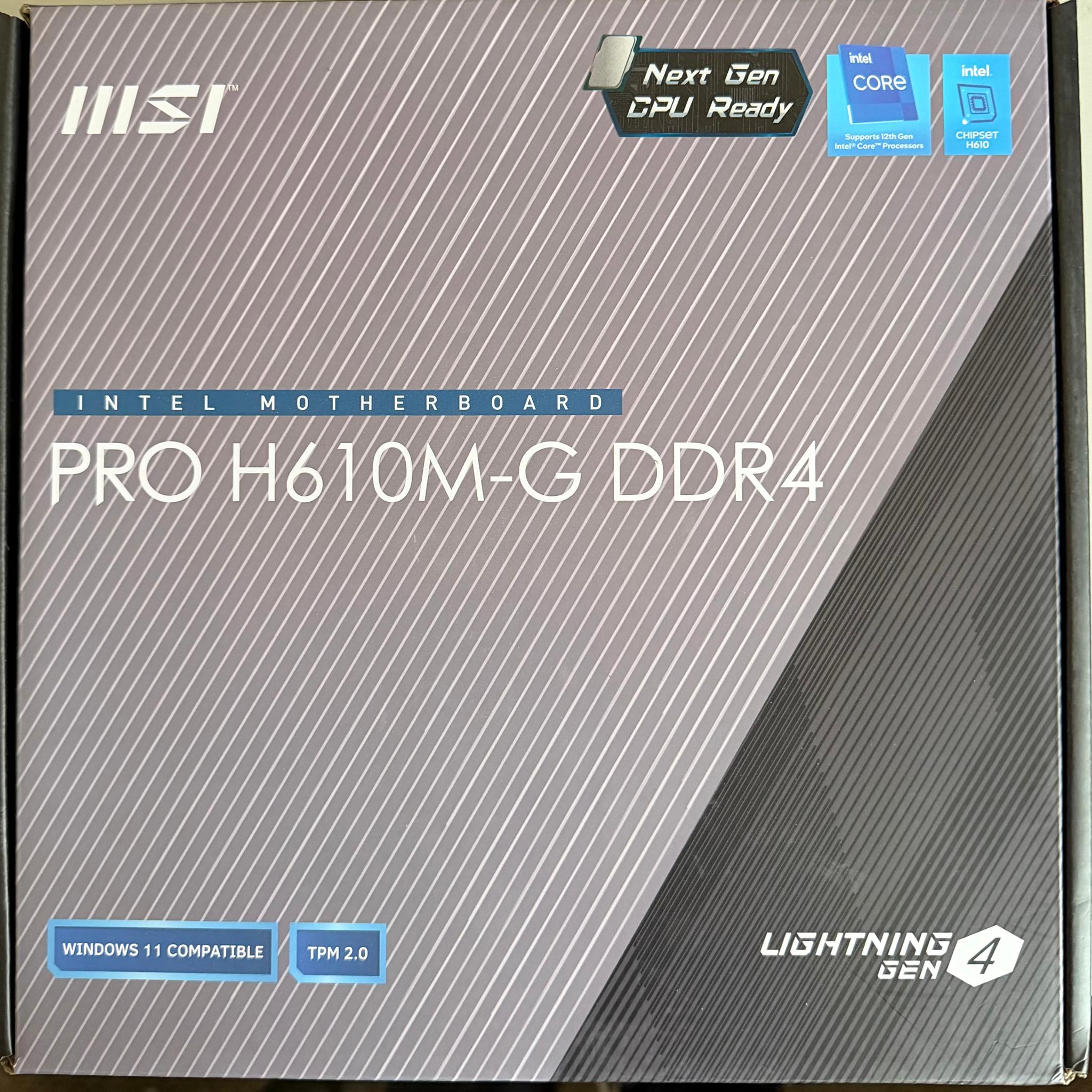 MSI PRO H610M-G DDR4