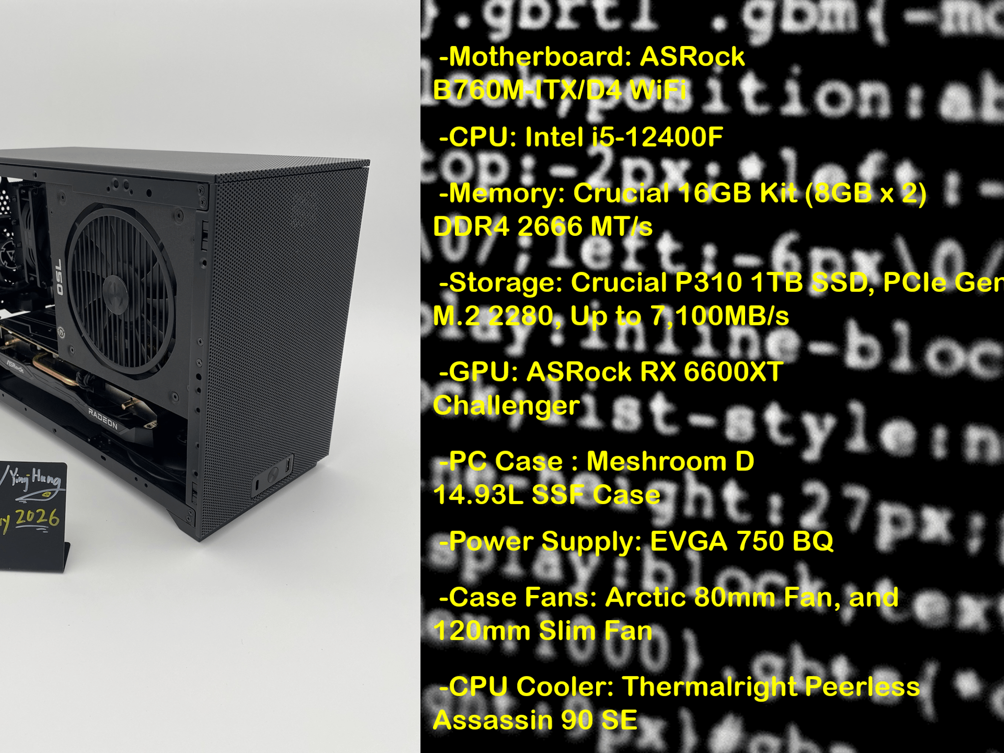 "Shadow Core" | 5700X | Sapphire 6600XT | Corsair DDR4 16GB | 1TB Storage