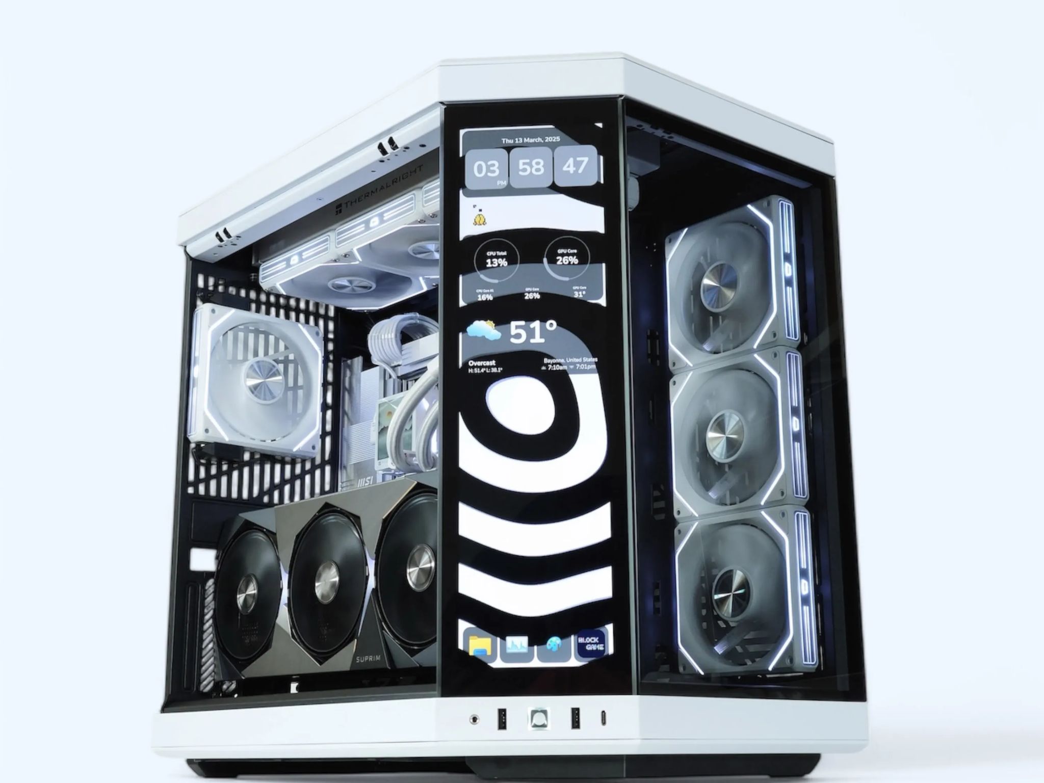 🤩🤍🖤Dream Gaming PC🏆Nvidia RTX 5080 16GB🏆 AMD Ryzen 7 9800X3D 3D V-Cache🏆 64GB DDR5🏆 4TB
