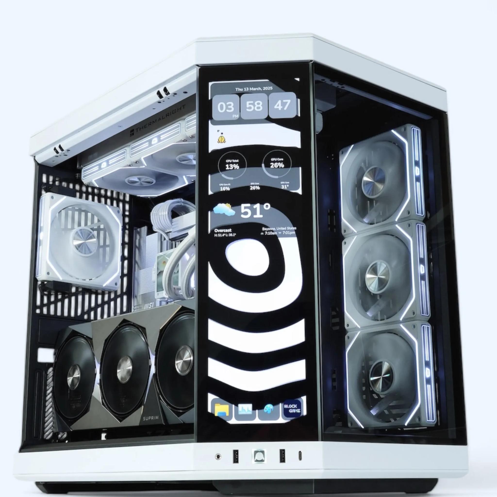 🤩🤍🖤Dream Gaming PC🏆Nvidia RTX 5080 16GB🏆 AMD Ryzen 7 9800X3D 3D V-Cache🏆 64GB DDR5🏆 4TB