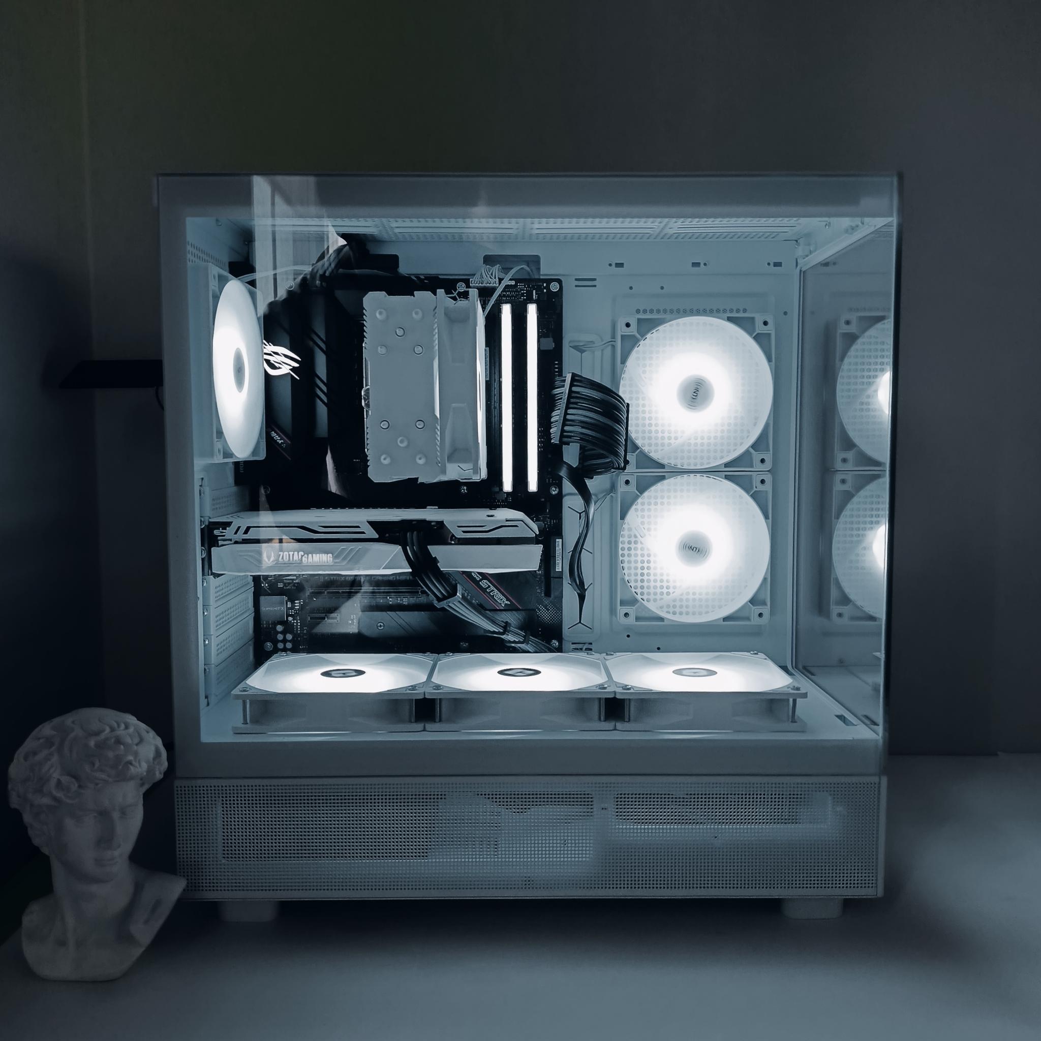Custom White RGB Gaming Desktop PC – Ryzen 5 5600 + White RTX 3060 Ti
