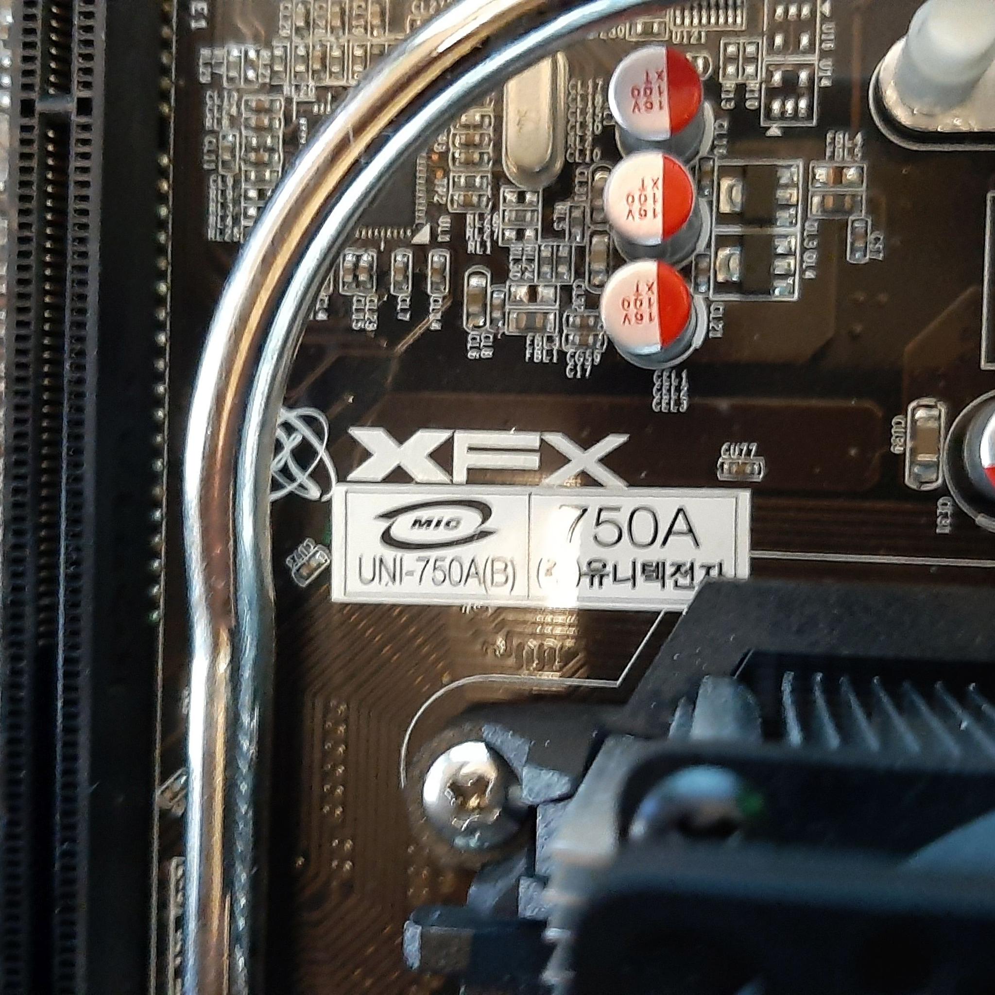 Retro XFX 750A Motherboard with CPU, RAM, Cooler, etc.