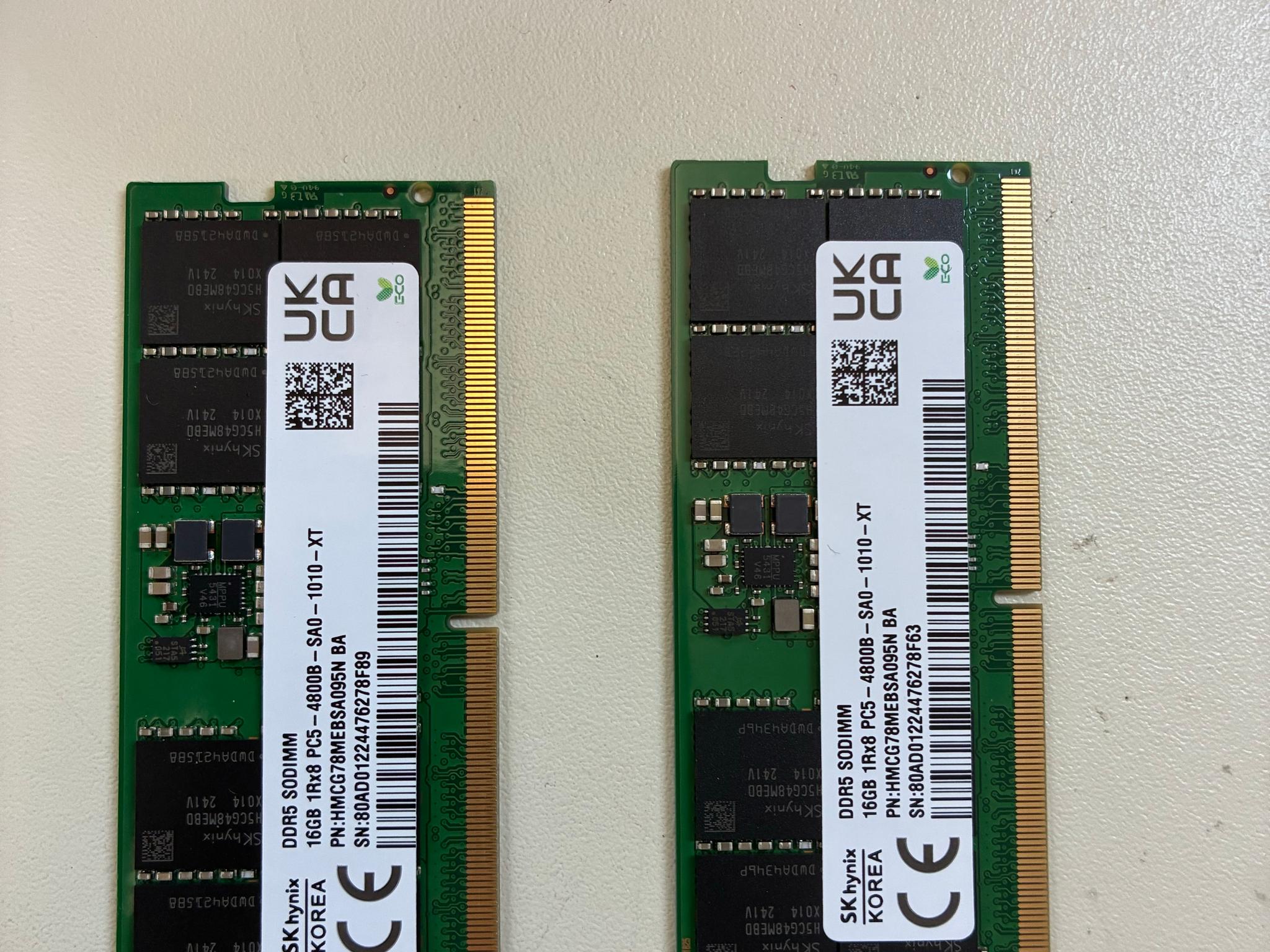 2x16GB DDR5-4800 SODIMM