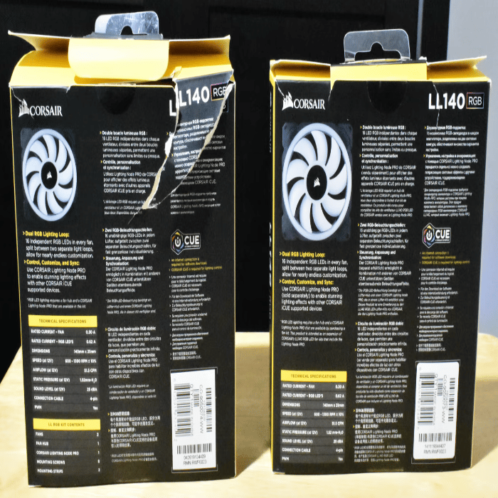 CORSAIR - LL Series 140mm Case Cooling Fan Kit with RGB lighting Pack with 3 fans