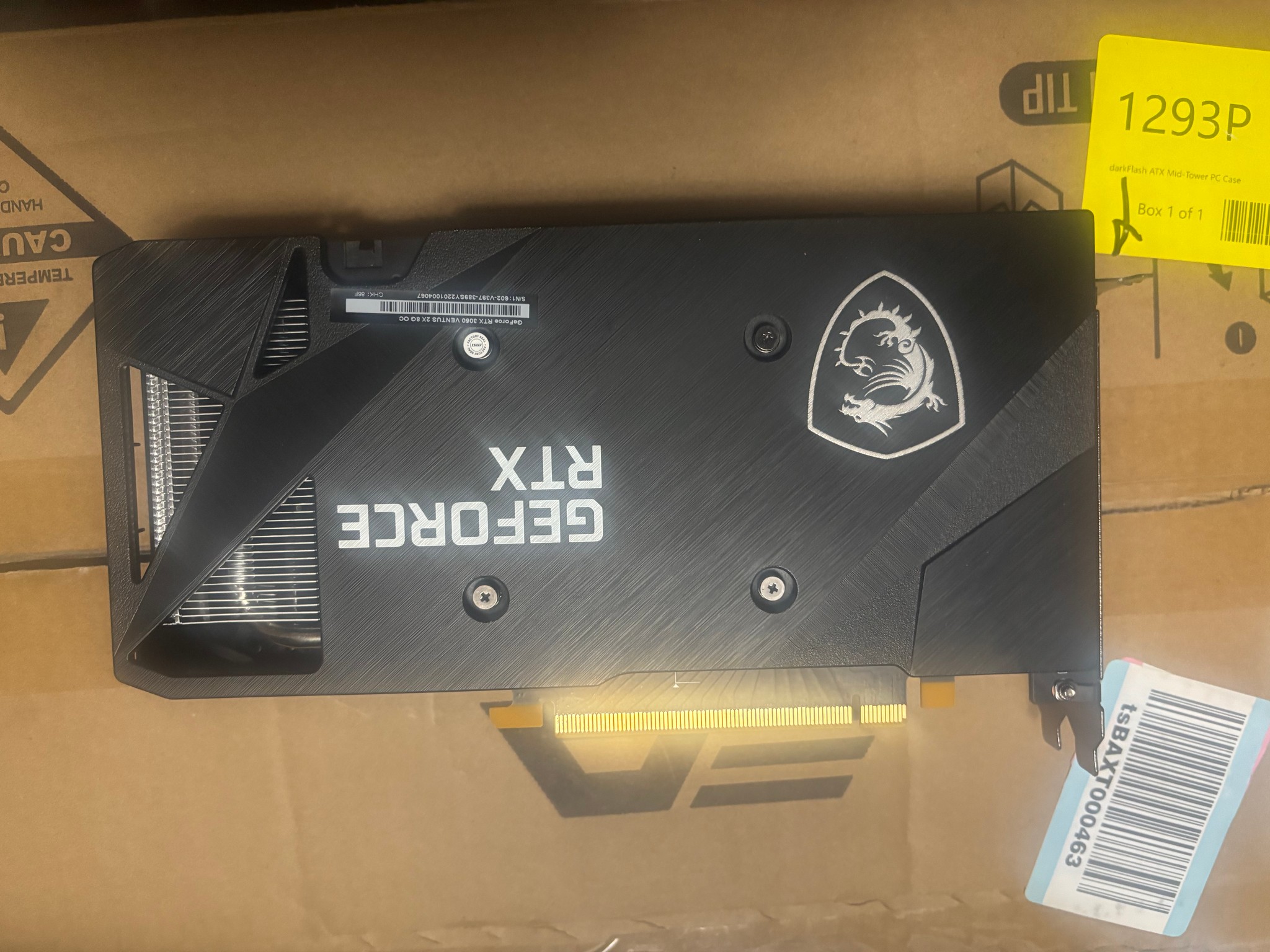 Msi 3050 RTX 8GB Geforce Ventus 2X OC