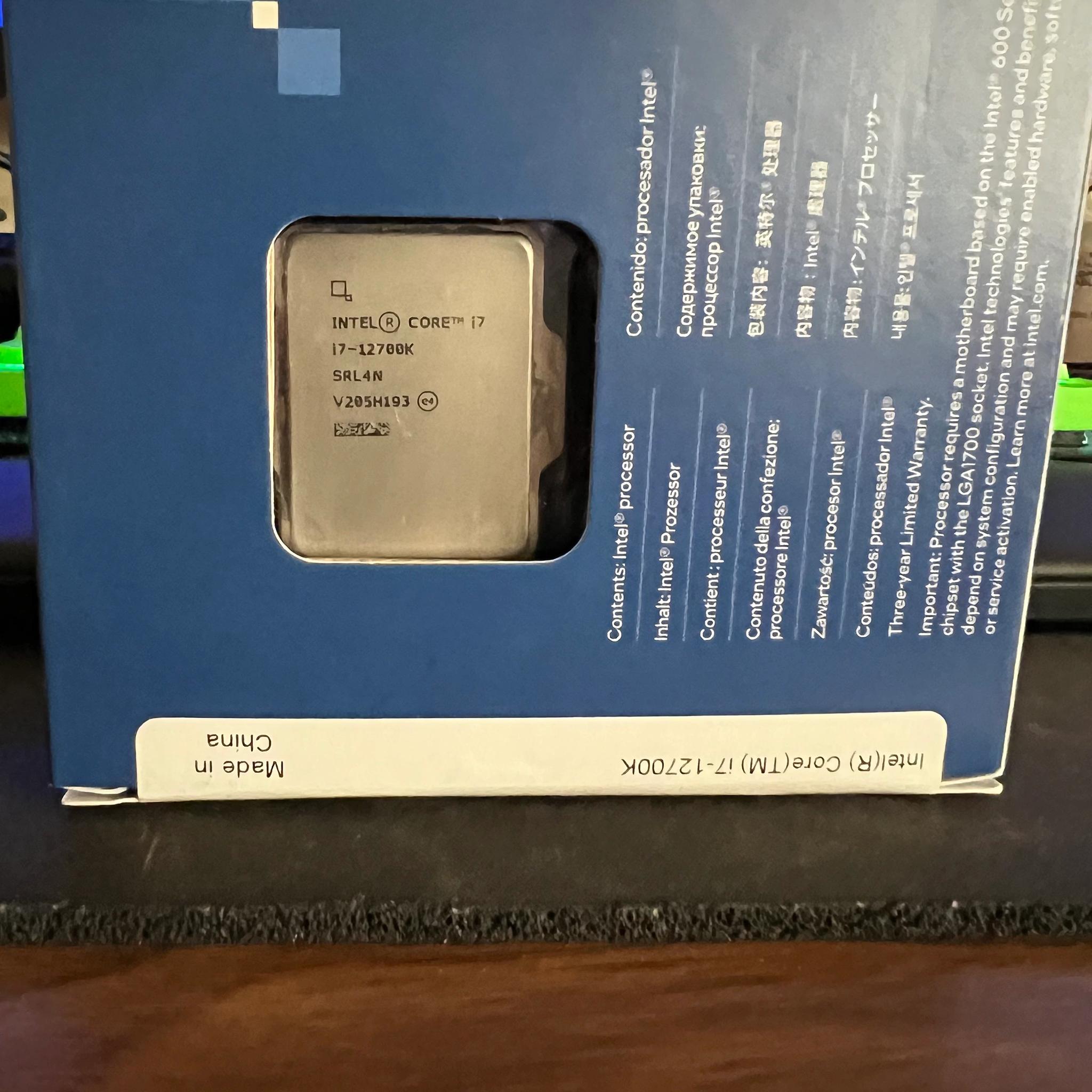 Intel i7-12700K CPU (LGA1700) -USED-