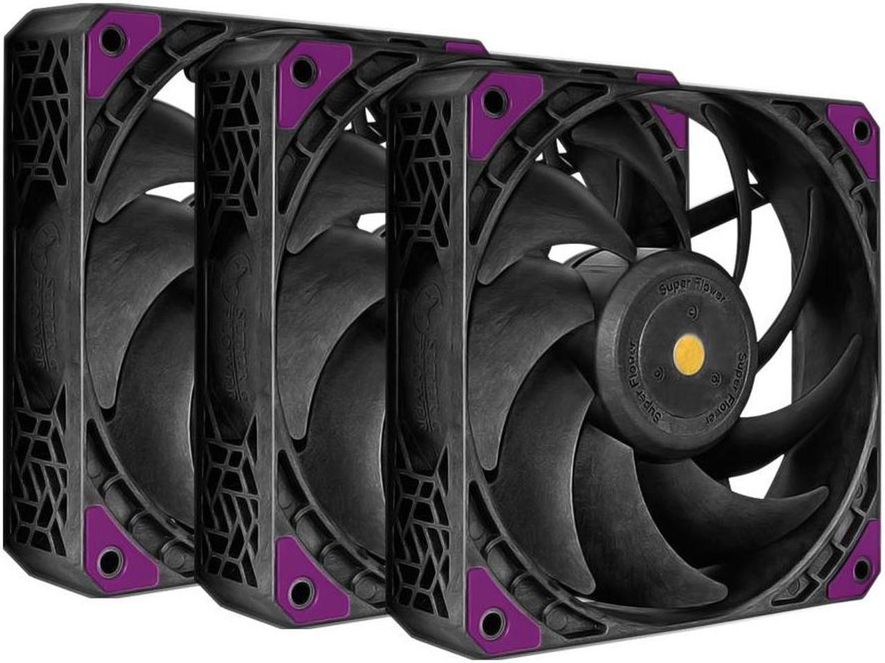 Super Flower MEGACOOL 140mm fan, Triple-Pack, 12-pole motor, PWM, Computer Case Fan, 30mm Depth