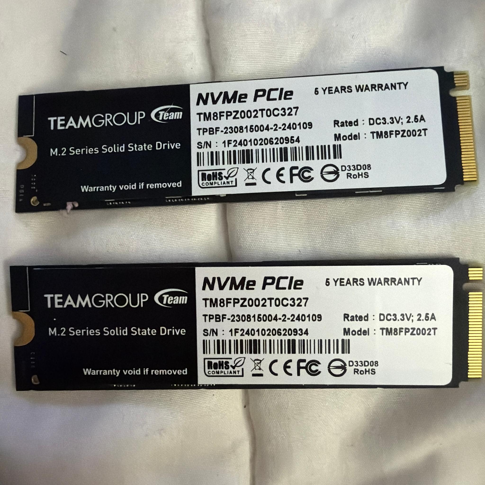 1 X 🔥 2TB T-Force CARDEA A440 Gen4 NVMe SSD – 7,000MB/s – 100% HEALTH 🔥