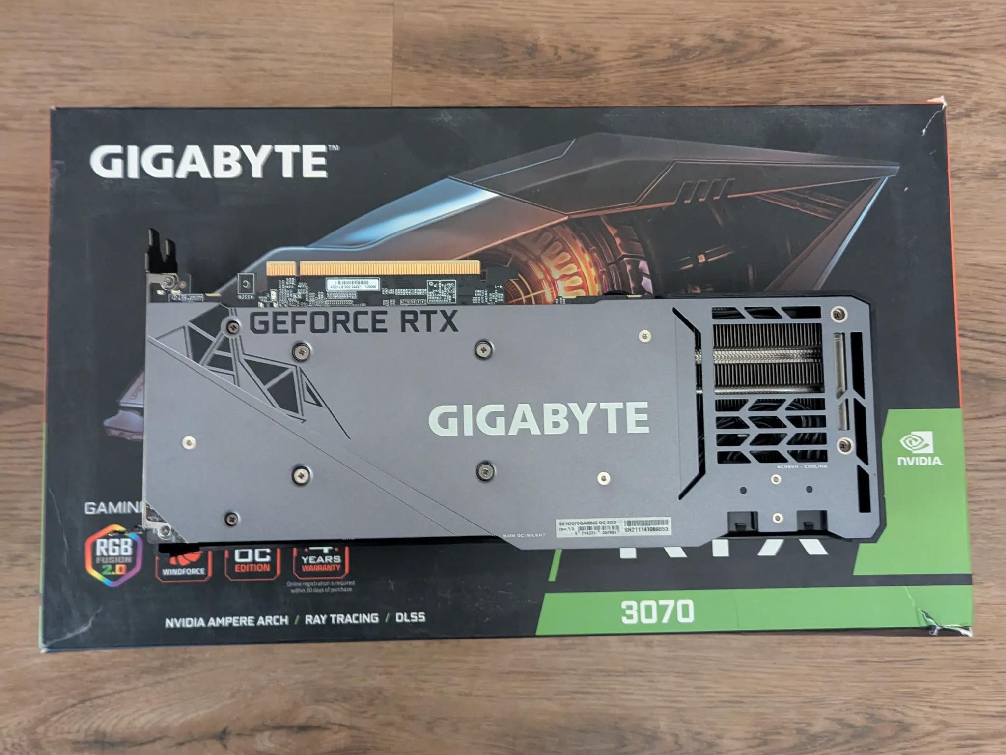 🔹 Gigabyte RTX 3070 Gaming OC – 8GB GDDR6 | 1440p & 4K Ready 🔹