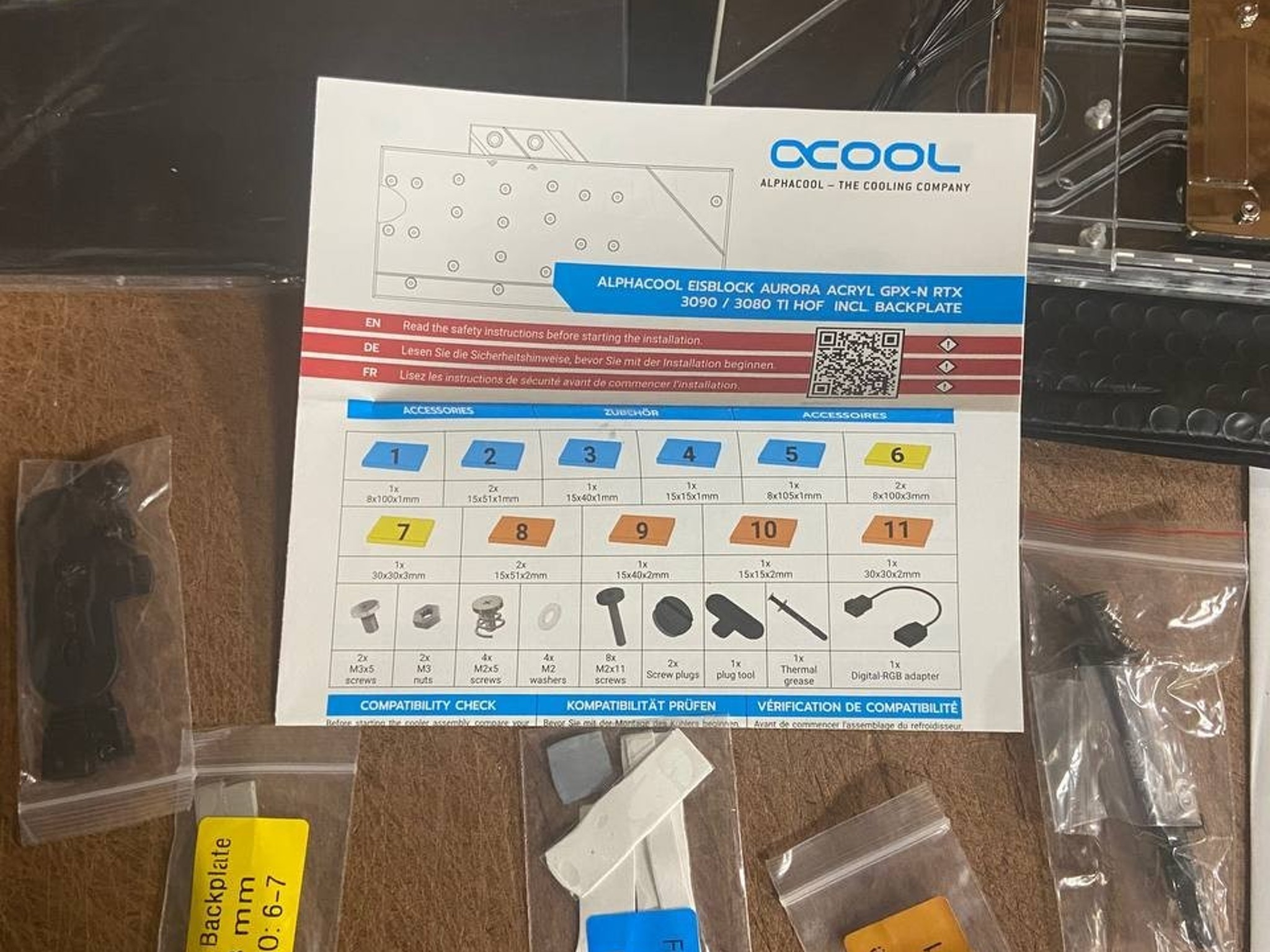 Alphacool Eisblock Aurora Acryl GPX-N RTX 3090/3080 Ti HOF with Backplate (11967