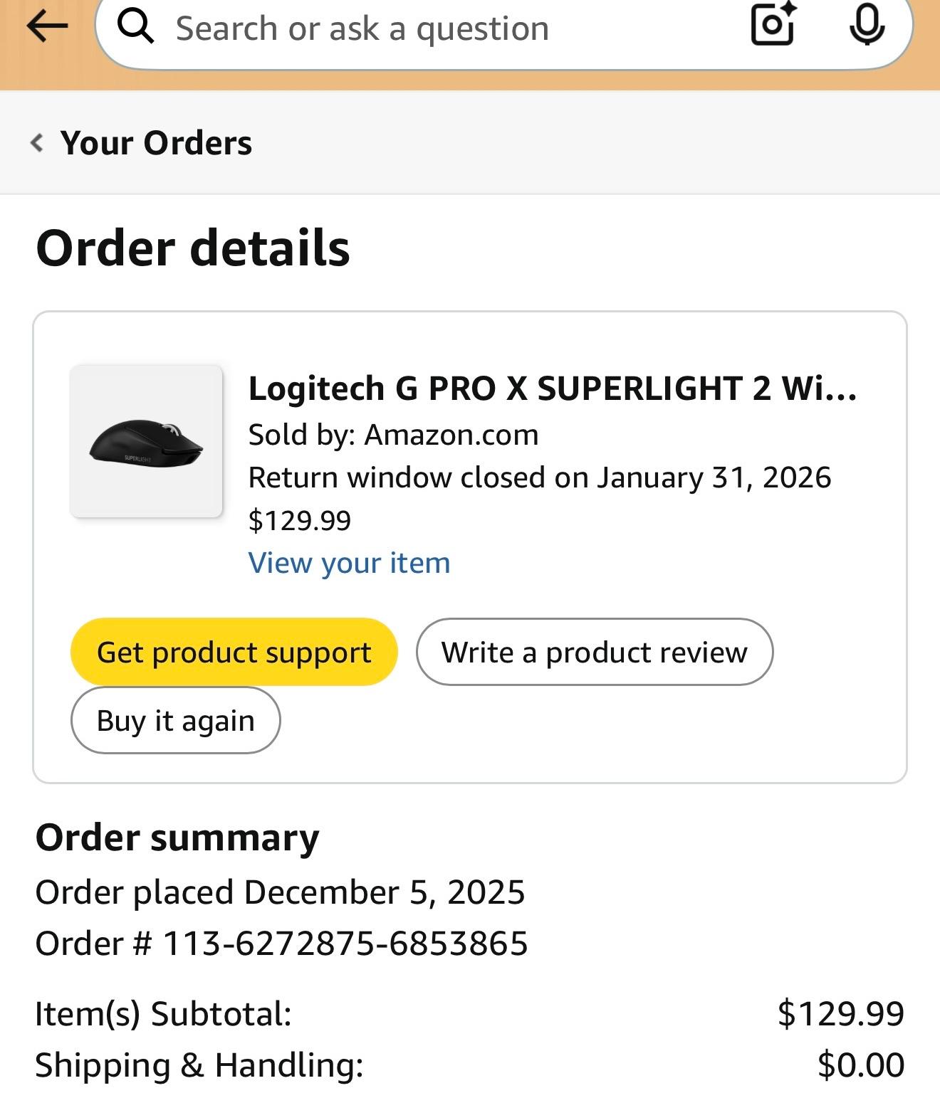 Like New Logitech Pro X Superlight 2 Mouse Wireless