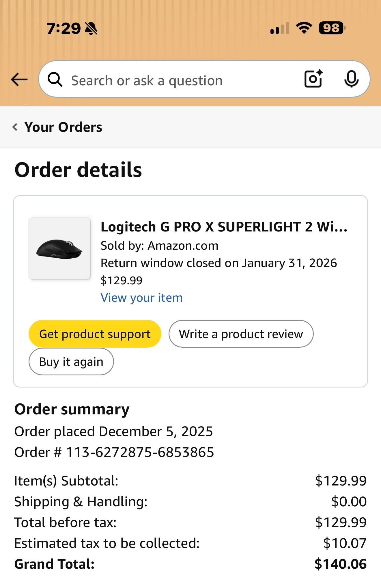 Like New Logitech Pro X Superlight 2 Mouse Wireless
