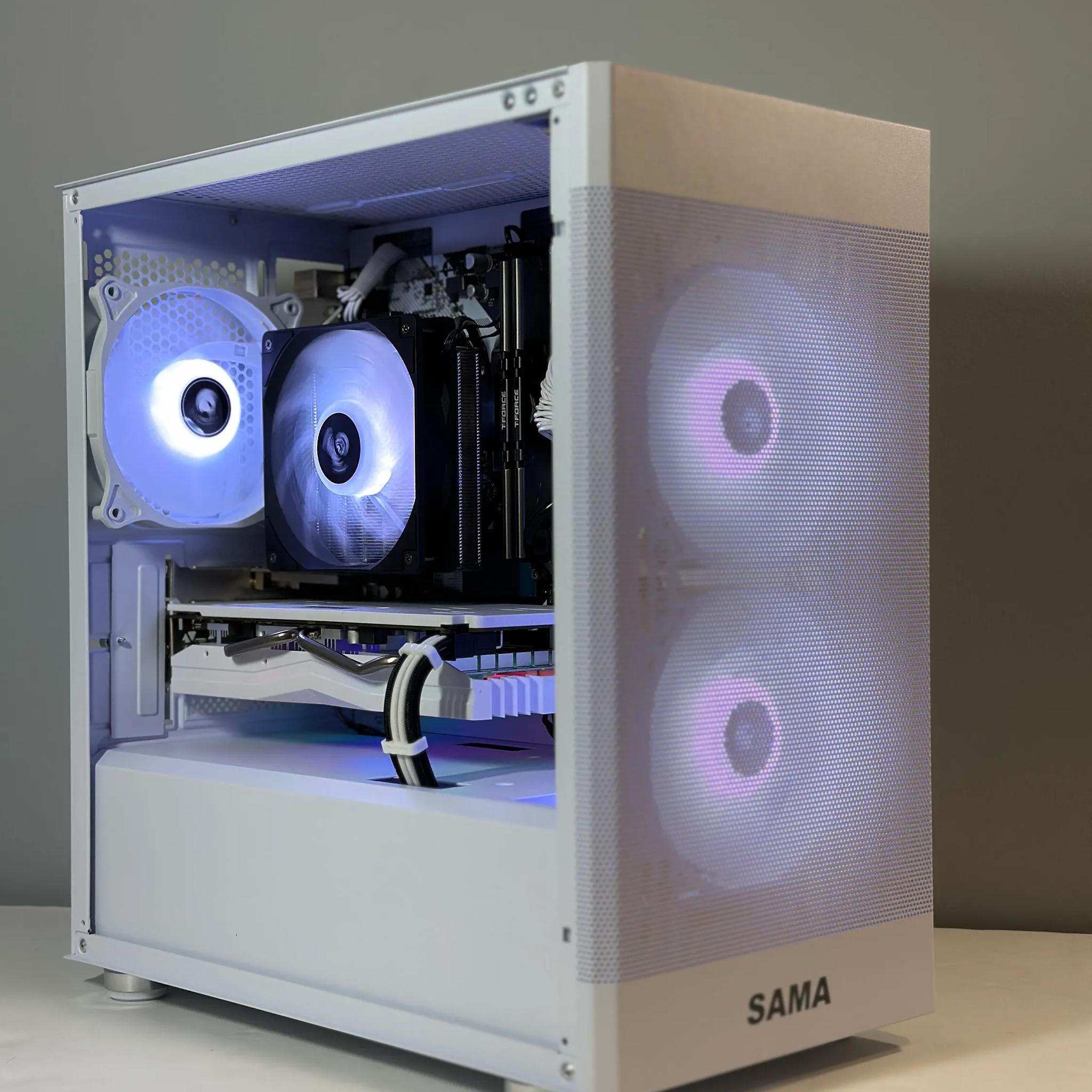 Ryzen 5 2600X/AMD RX 580 8GB Custom RGB White Gaming PC Bundle W/Keyboard/Mouse/Headset & Mic