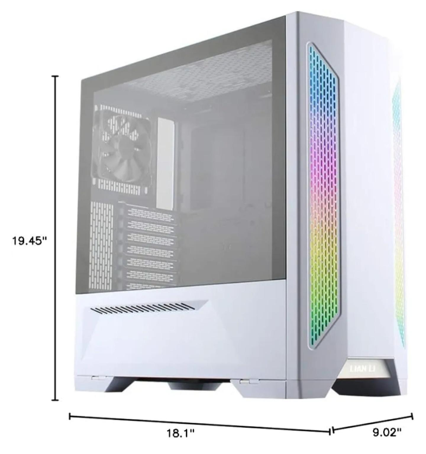 LIAN LI LANCOOL 2 WHITE Tempered Glass ATX Case -White Color -LANCOOL II -W