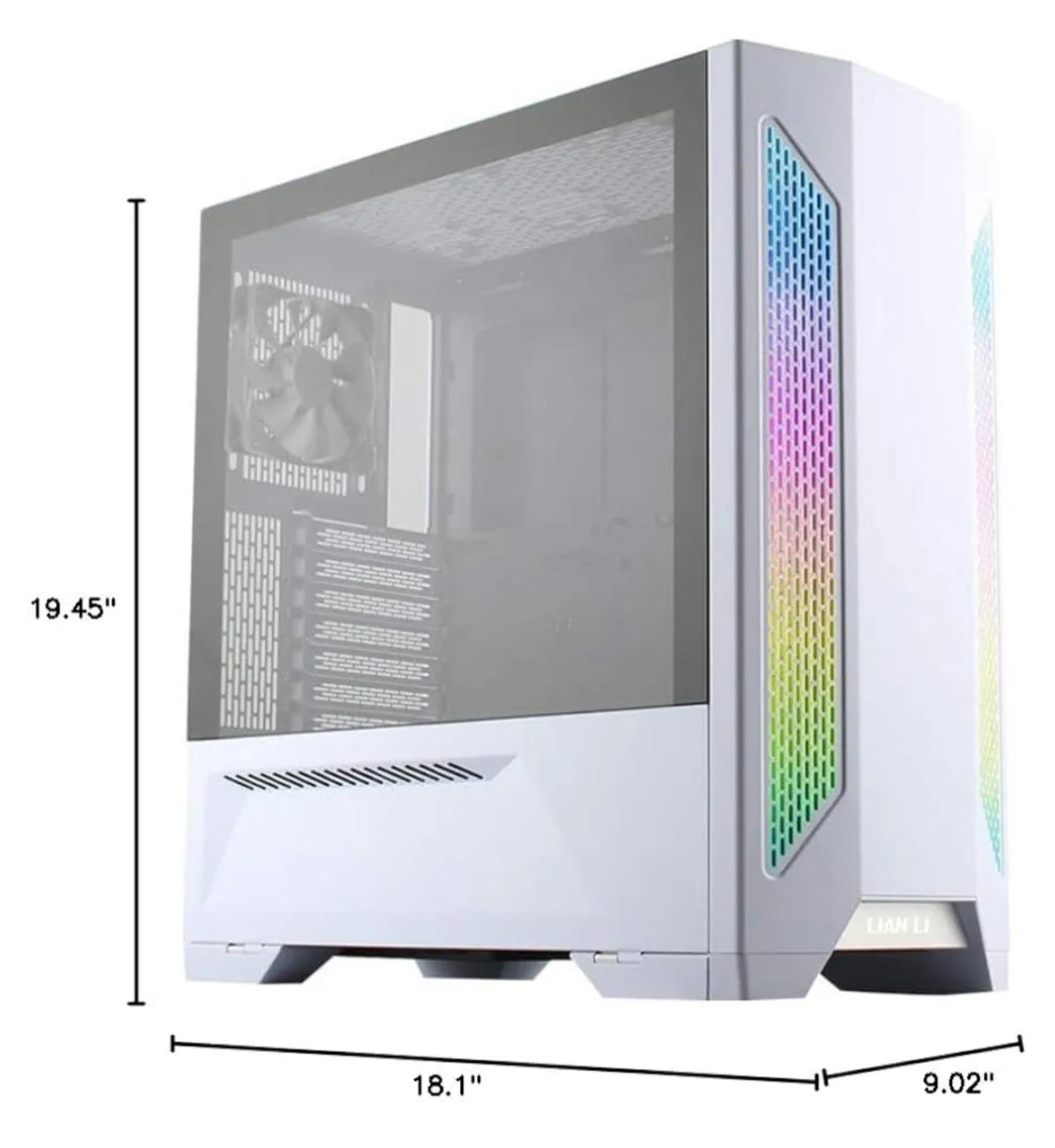 LIAN LI LANCOOL 2 WHITE Tempered Glass ATX Case -White Color -LANCOOL II -W