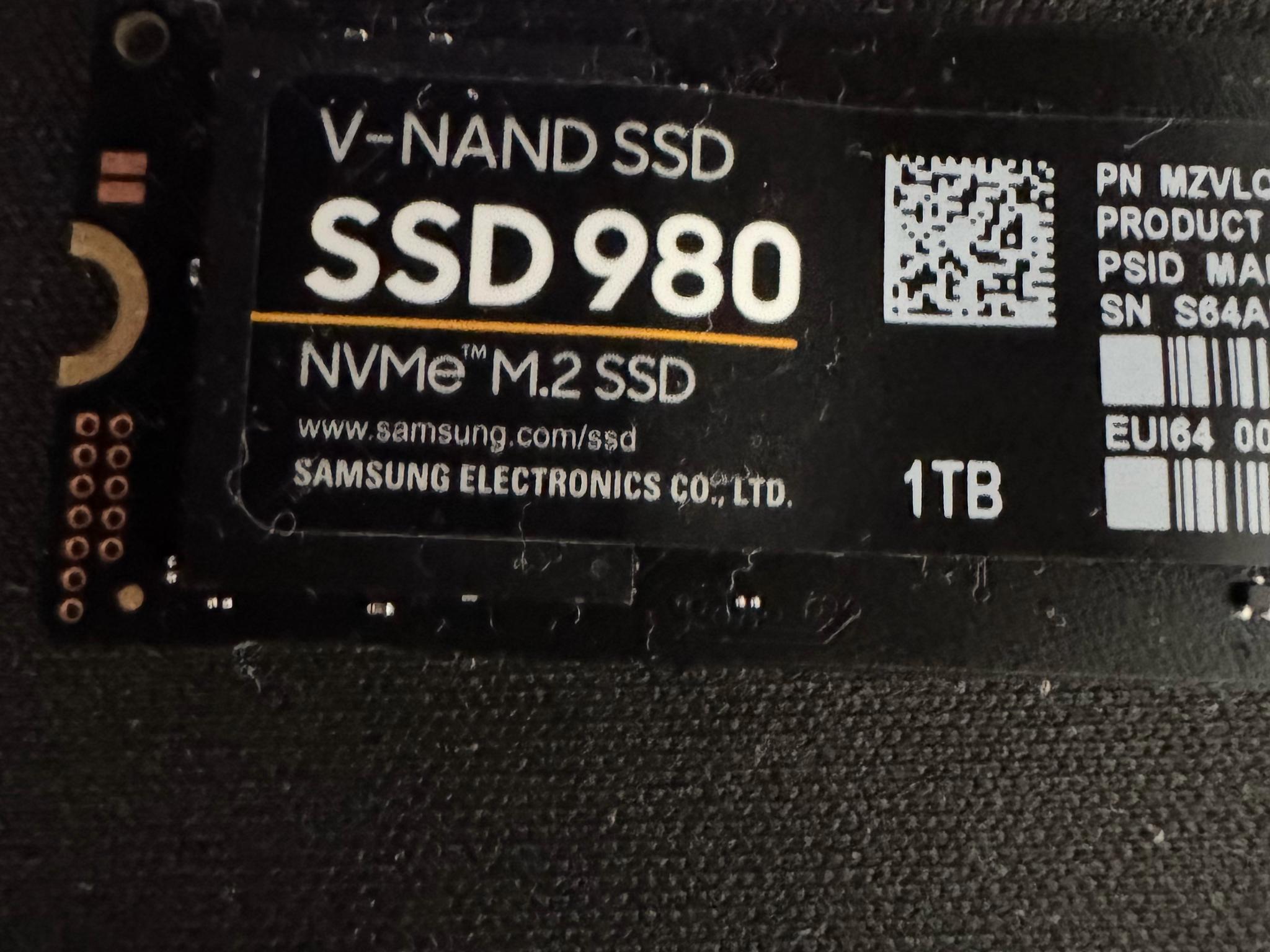 Samsung 1TB NVME SSD