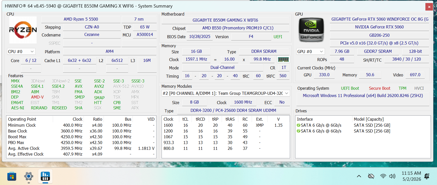 1080p/1440p Gaming PC — RTX 5060 + Ryzen 5 5500