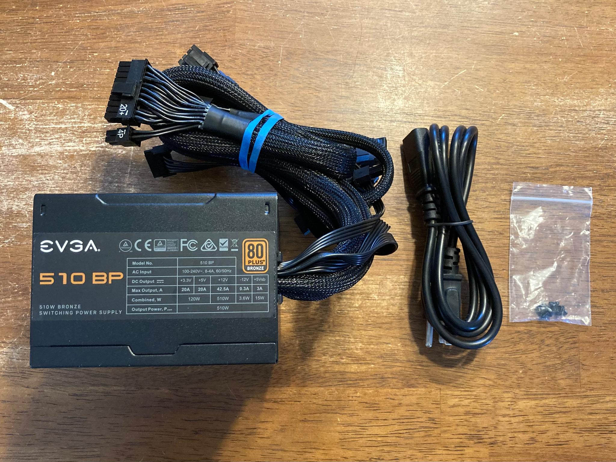 EVGA 510 BP 510W 80+ Bronze ATX Power Supply