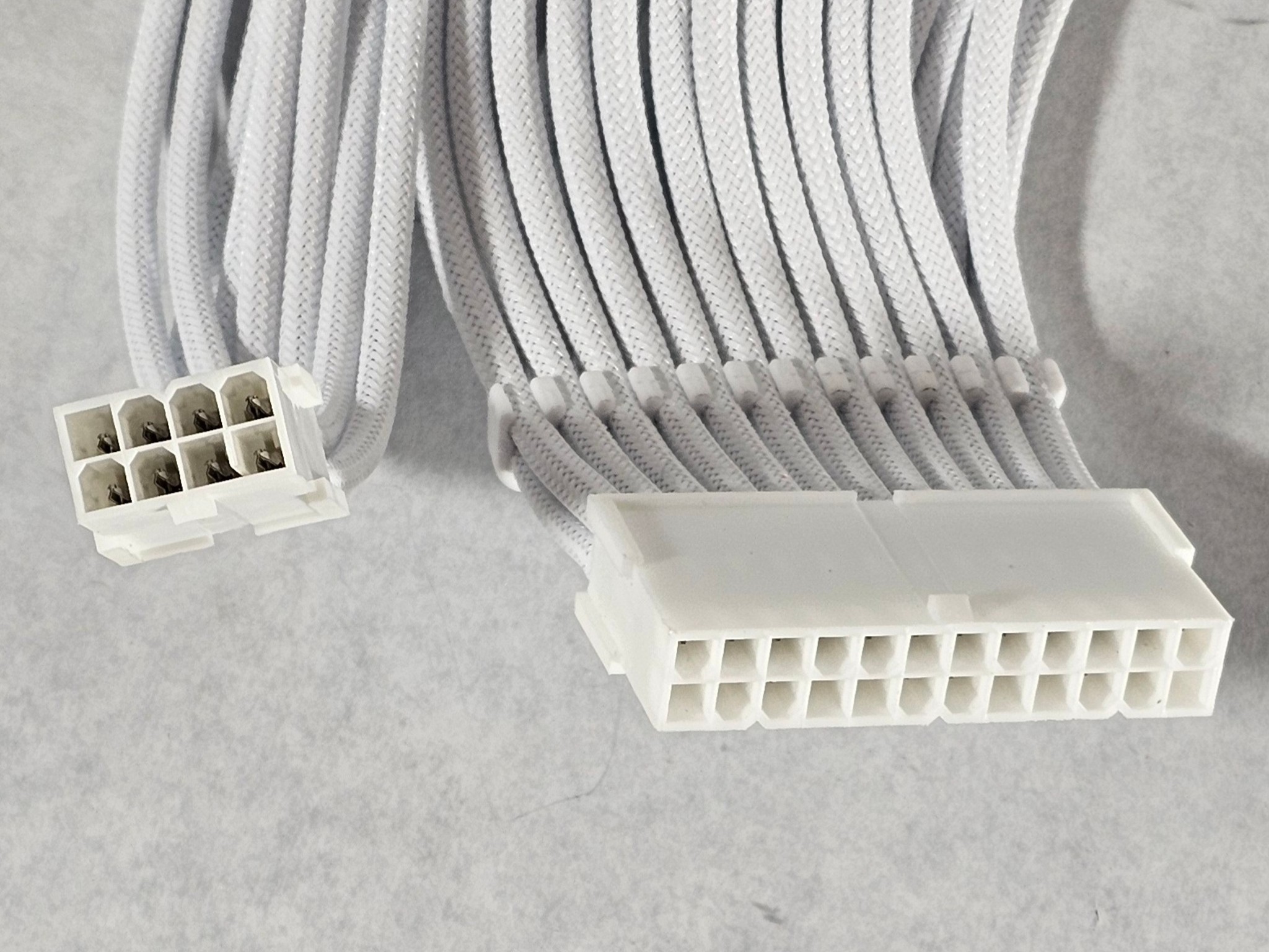 White CPU and Motherboard PC Extension Cables