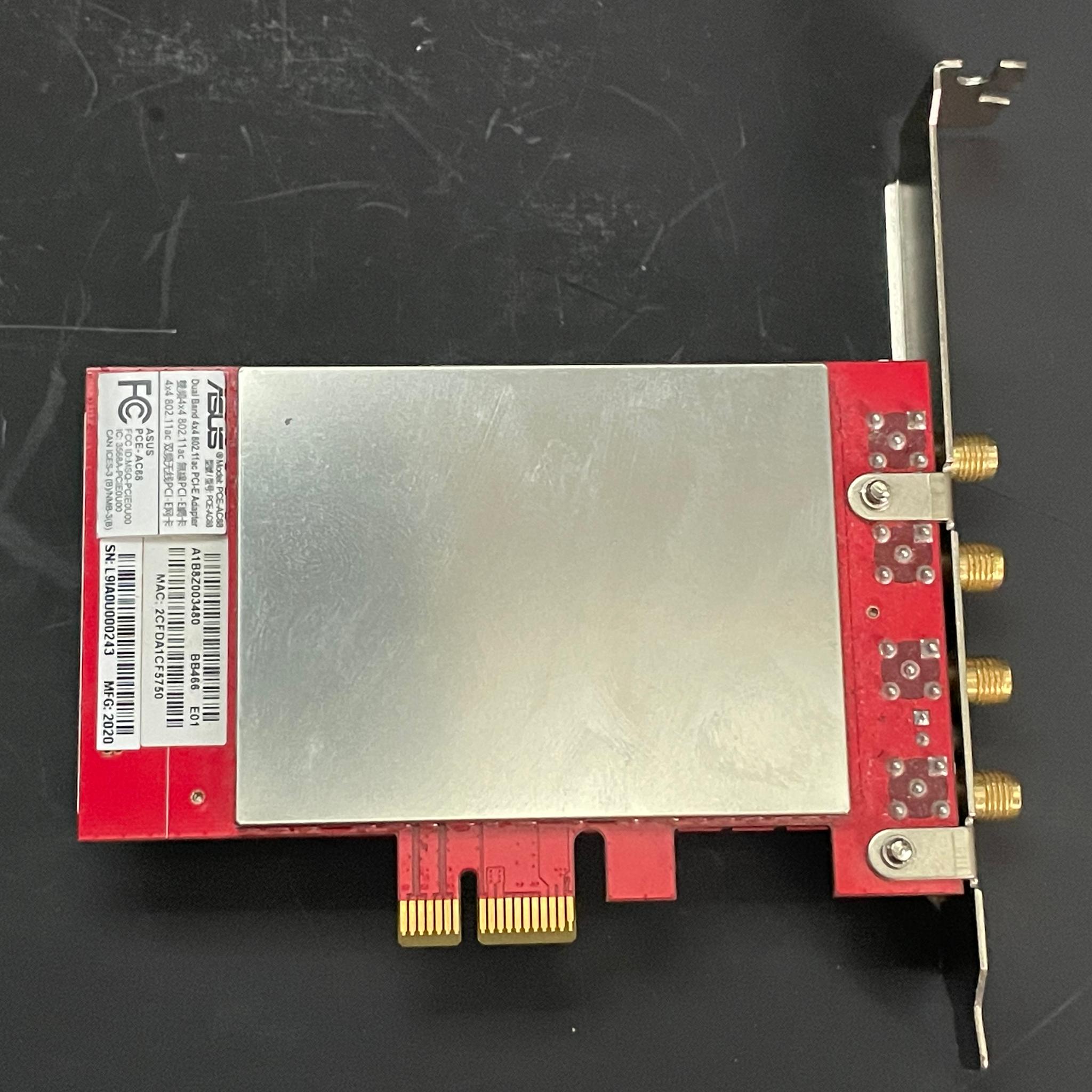 ASUS PCE-AC88 AC3100 Dual-Band 4x4 PCIe Wireless Wi-Fi Adapter Card | Free Shipping