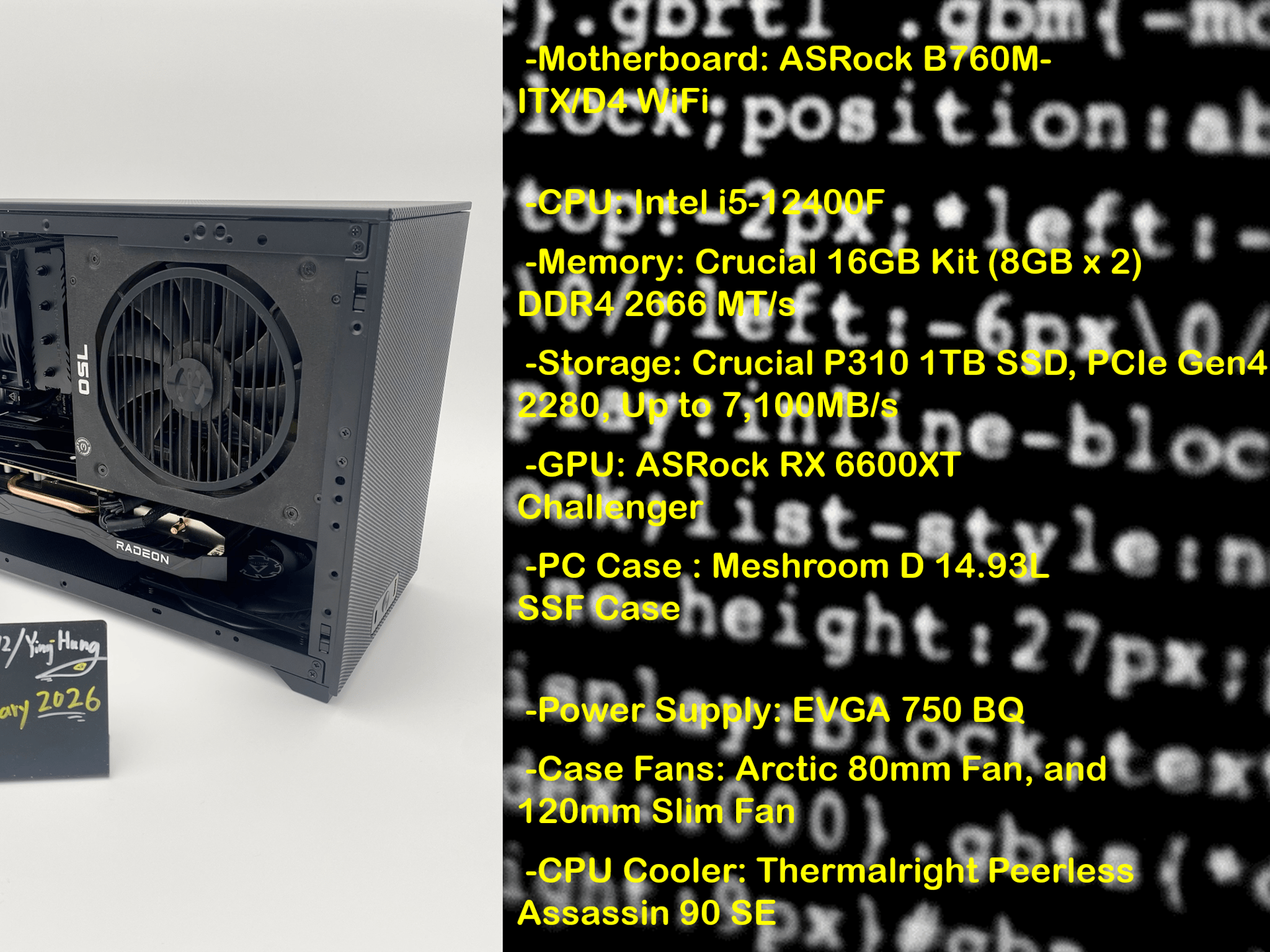 " Better Than Steam machine?"| i5-12400F | 6600XT | Crucial 16GB DDR4* | Crucial 1TB Storage*