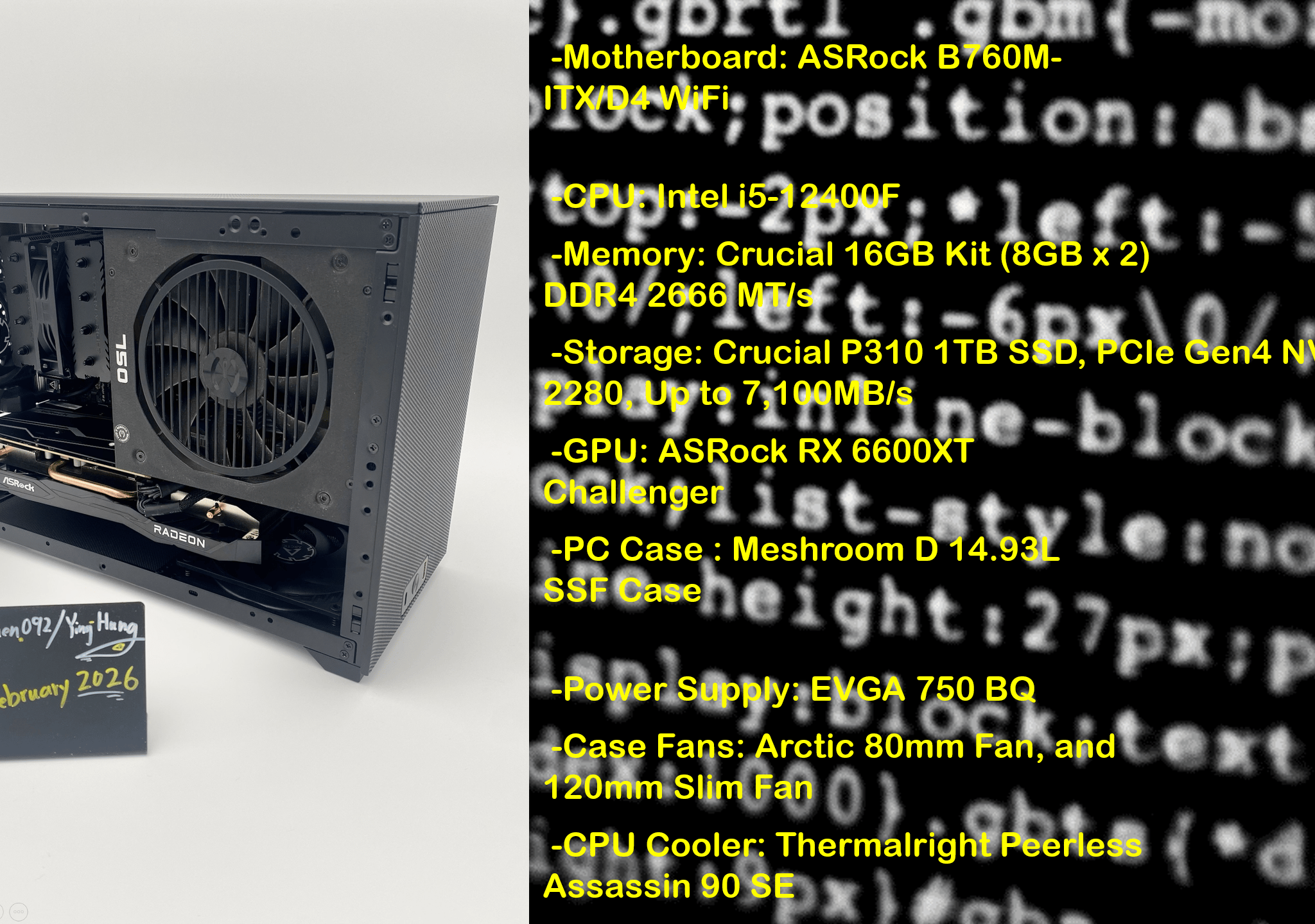 " Better Than Steam machine?"| i5-12400F | 6600XT | Crucial 16GB DDR4* | Crucial 1TB Storage*