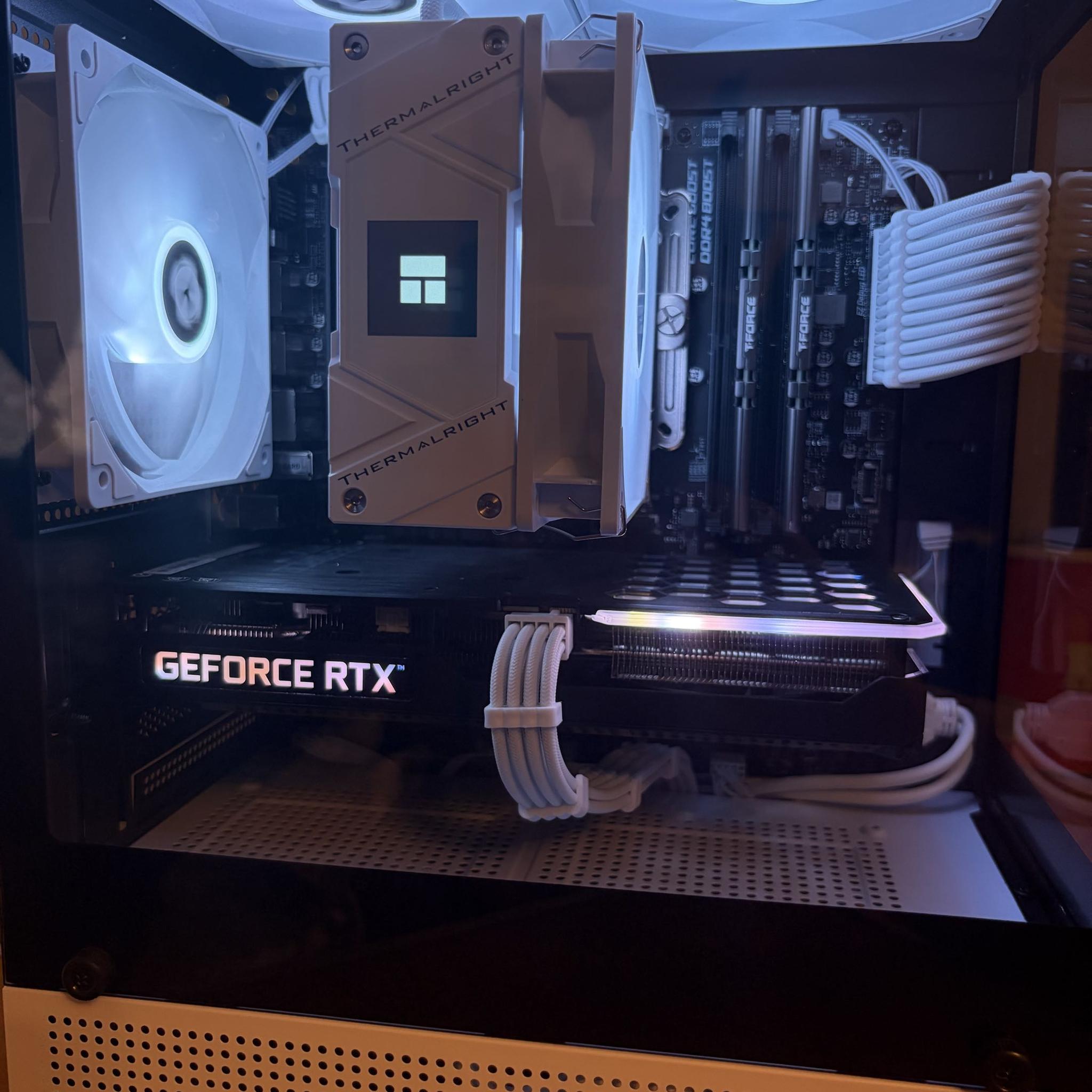 🤍⚫ White & Black Gaming PC | RTX 3060 Ti | Ryzen 5 5500 | 16GB DDR4 3200 CL16 ⚫🤍