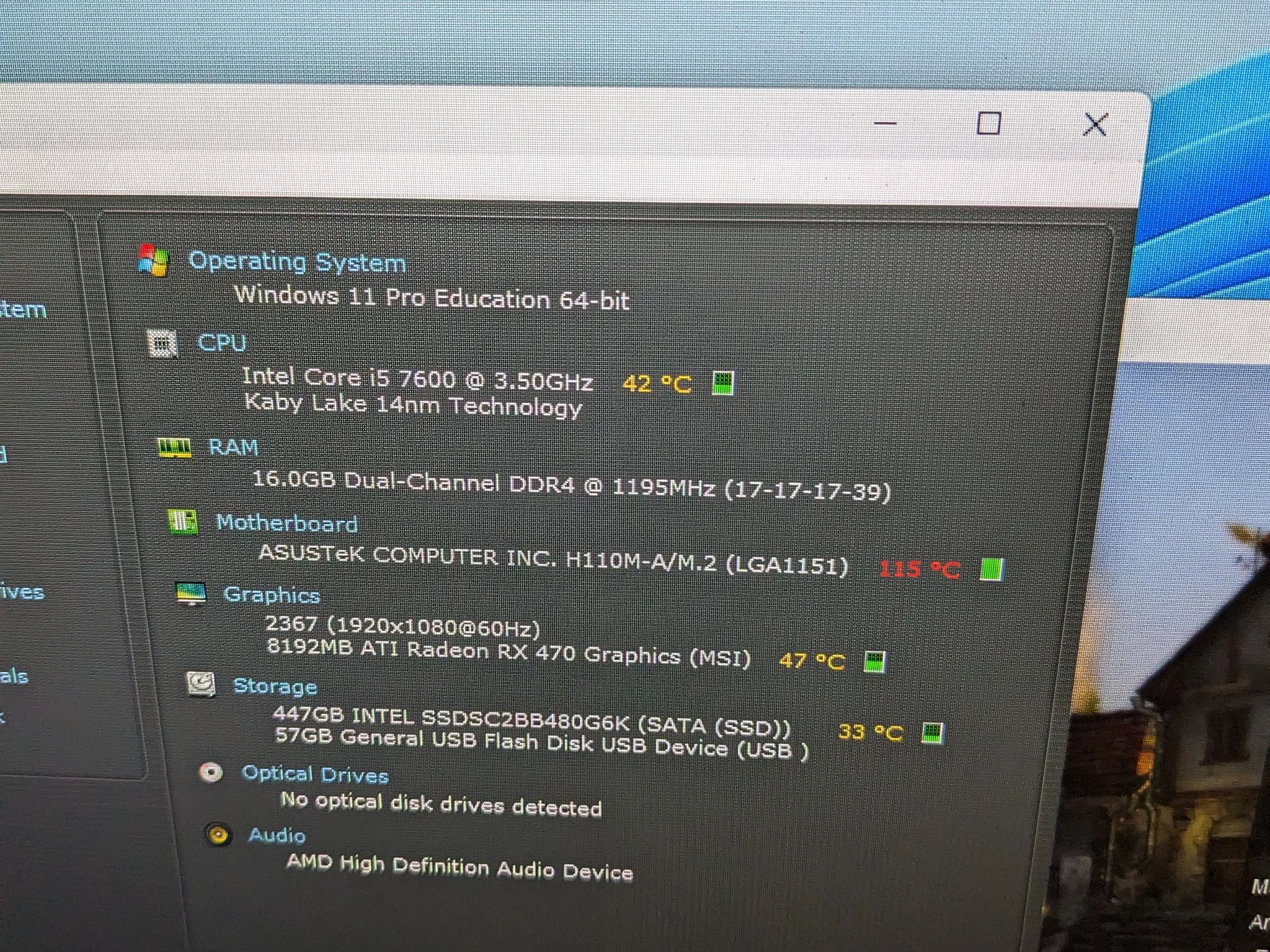 FREE SHIP || "RGBeam" || i5-7600, 16GB RAM, RX 470 8GB, 480GB SSD, Win11, WiFi
