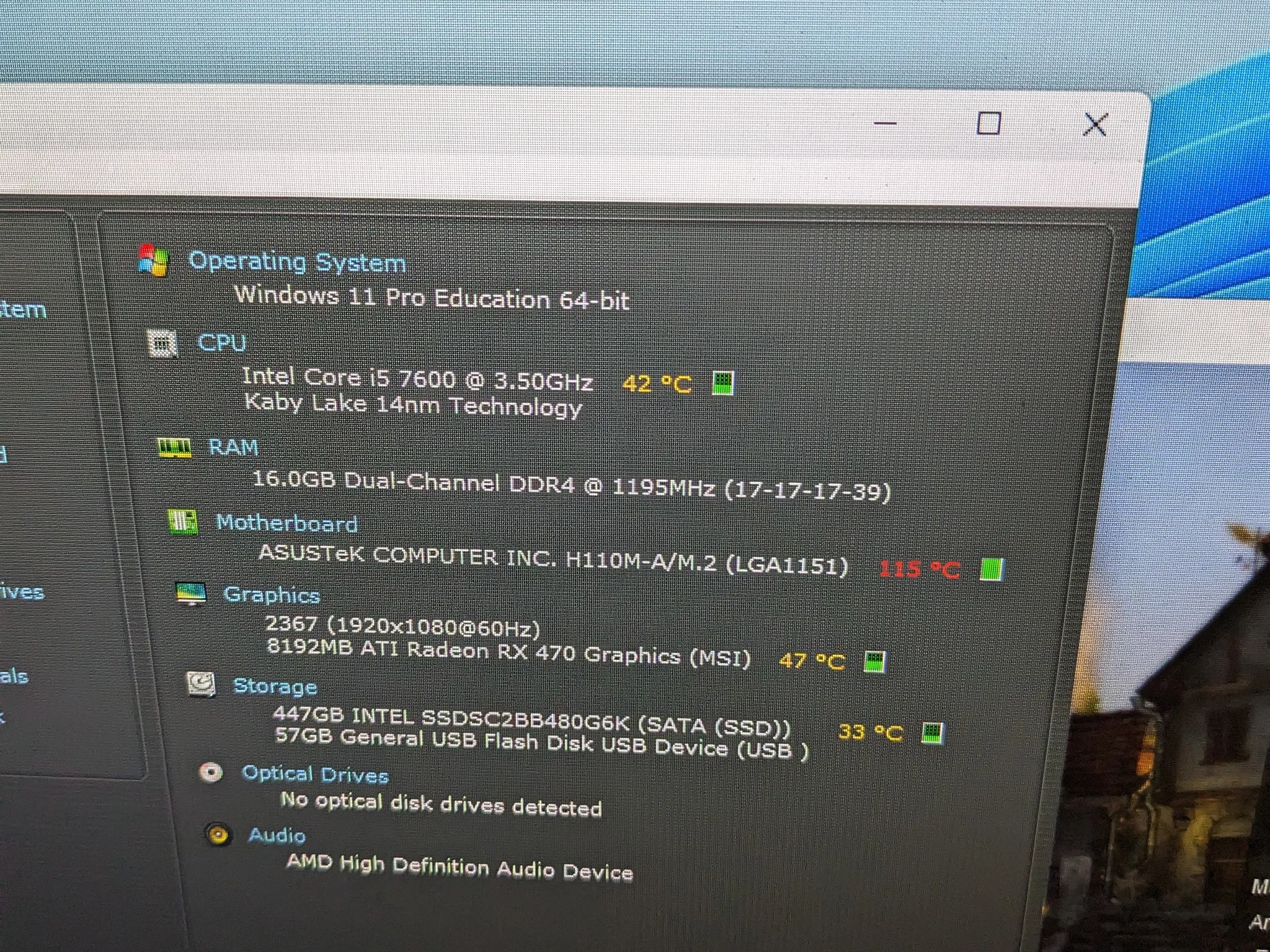 FREE SHIP || "RGBeam" || i5-7600, 16GB RAM, RX 470 8GB, 480GB SSD, Win11, WiFi