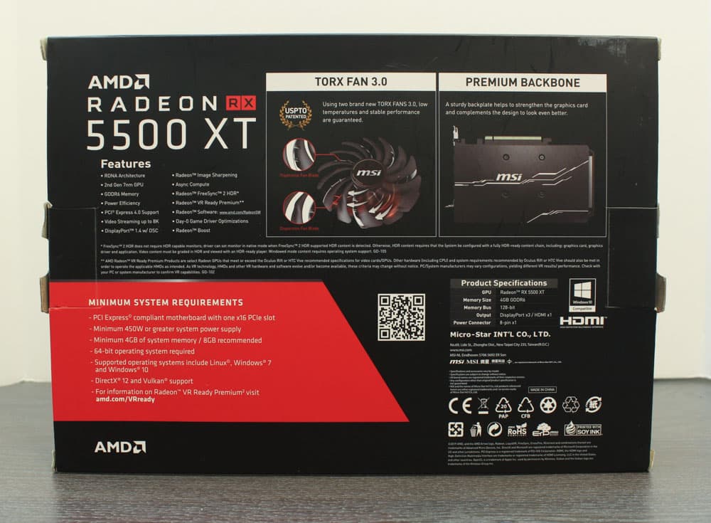 MSI Radeon RX 5500 XT MECH 4G OC - Used