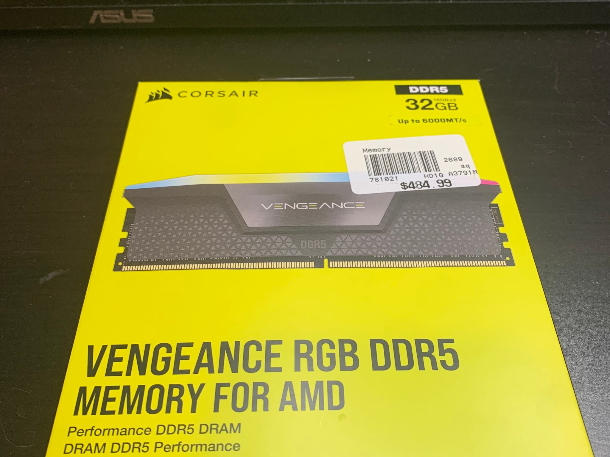 Corsair Vengeance RGB 32GB (16GB x 2) 6000MT/s DDR5 Memory