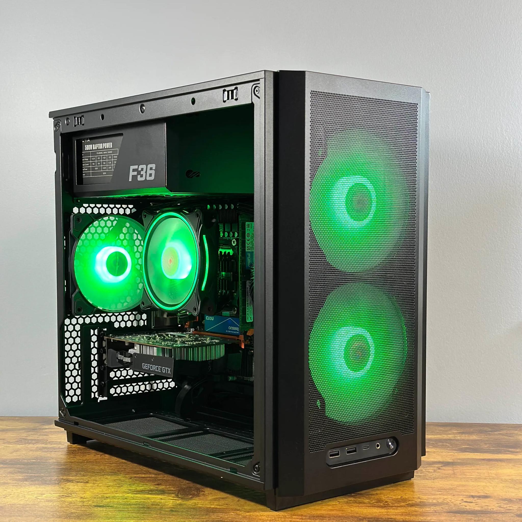 Intel i7 6 Core | GeForce GTX 1650 | 32GB RAM | 512GB SSD | WIFI | 1080p Black Gaming PC