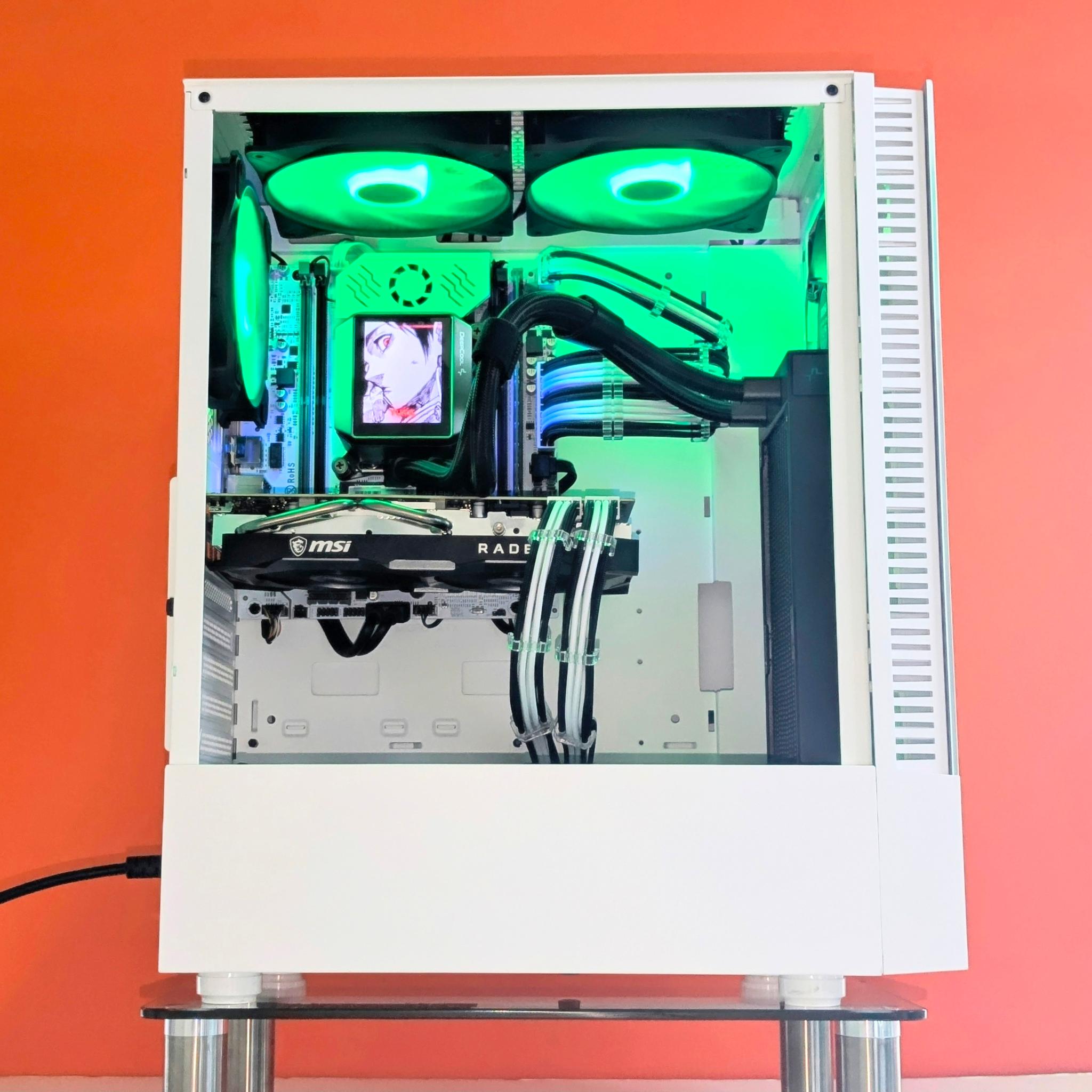 Yuta🇯🇵🔥⚪ Liquid-Cooled💦@1080p Beast⚪RX 5700XT⚪16GB RAM⚪LCD🖥️⚪1TB SSD/HDD⚪ Wi-Fi⚪Windows 11 Pro✅