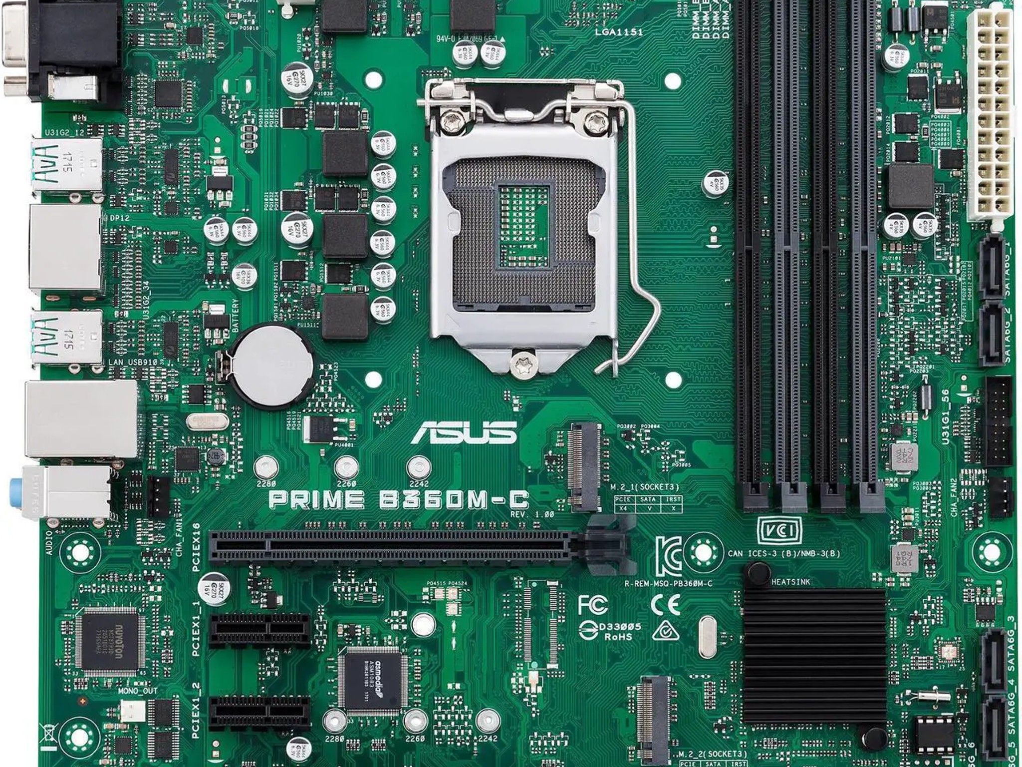 Factory Refurb | Asus Prime B360M-C | LGA 1151 (8th/9th) MATX motherboard