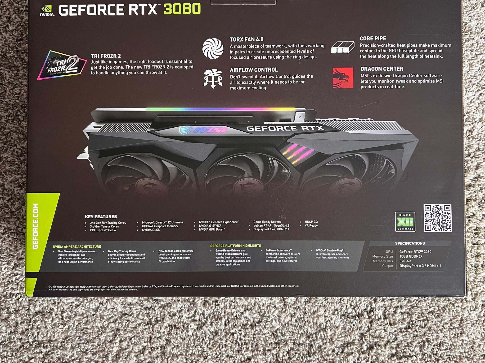 MSI GeForce RTX 3080 GAMING X TRIO 10GB GDDR6X