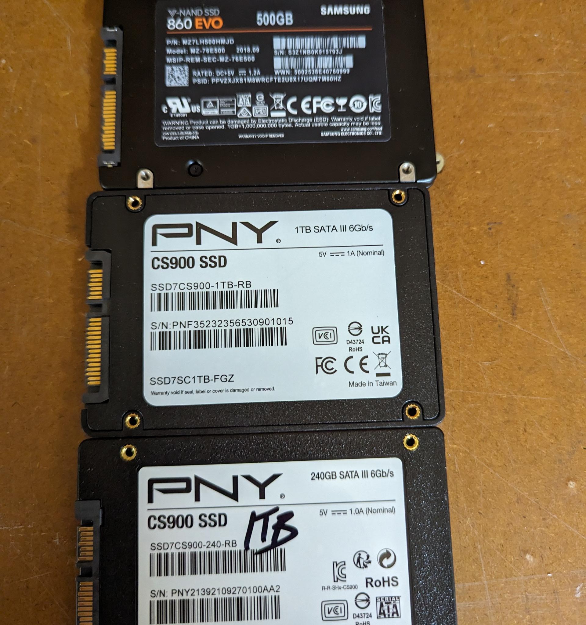 3x 2.5 ssd