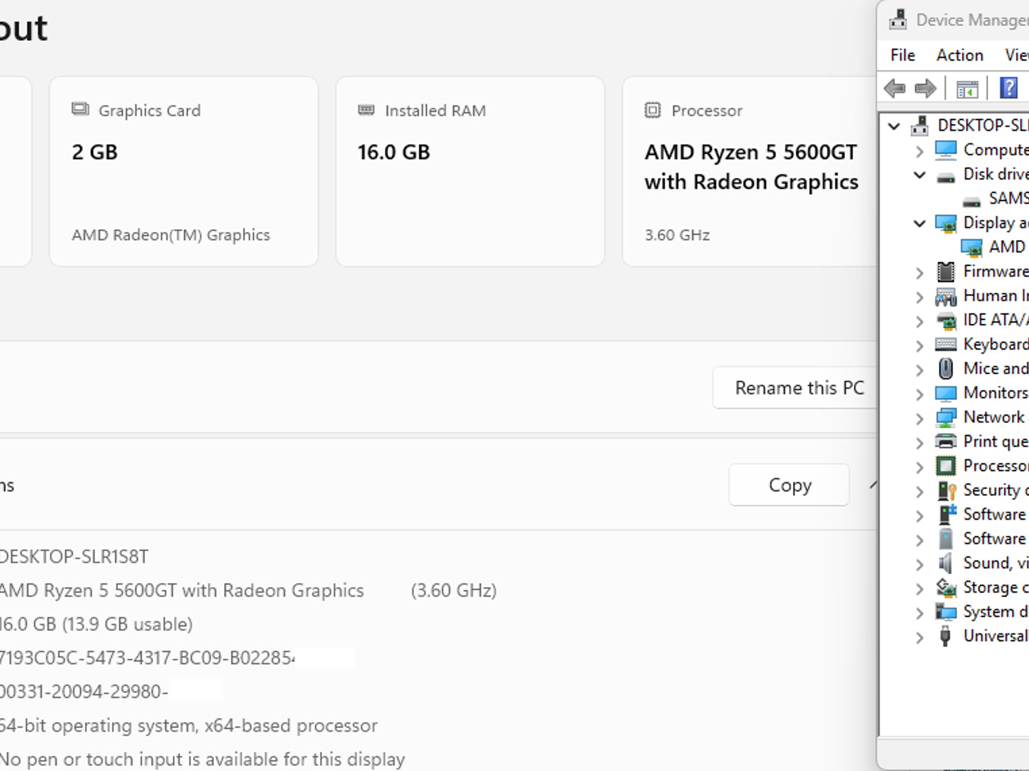 AMD Ryzen 5 5600GT Gaming PC Radeon Vega 7 Graphics GIGABYTE B550M K B550 Thermaltake Versa H18 Case