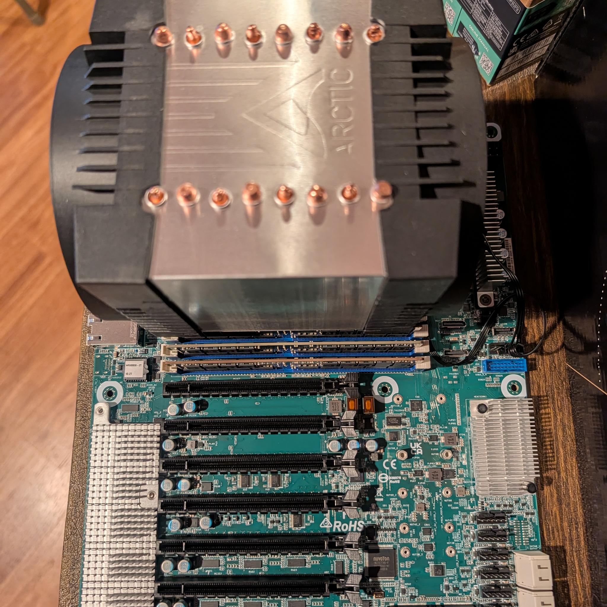 COMBO: Asrock WRX80D8-2T w/AMD Threadripper 5995wx w/Crucial 256gb DDR4 3200MHz ECC w/Arctic Cooler
