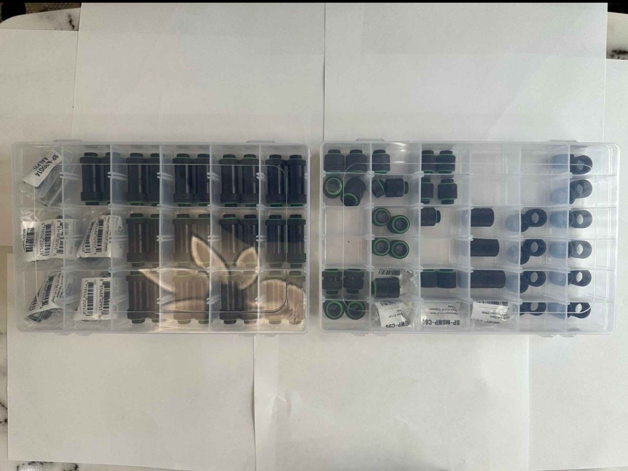 Computer PC Organizer 2 Set 36 Compartment Customizable Case Screw / Fittings