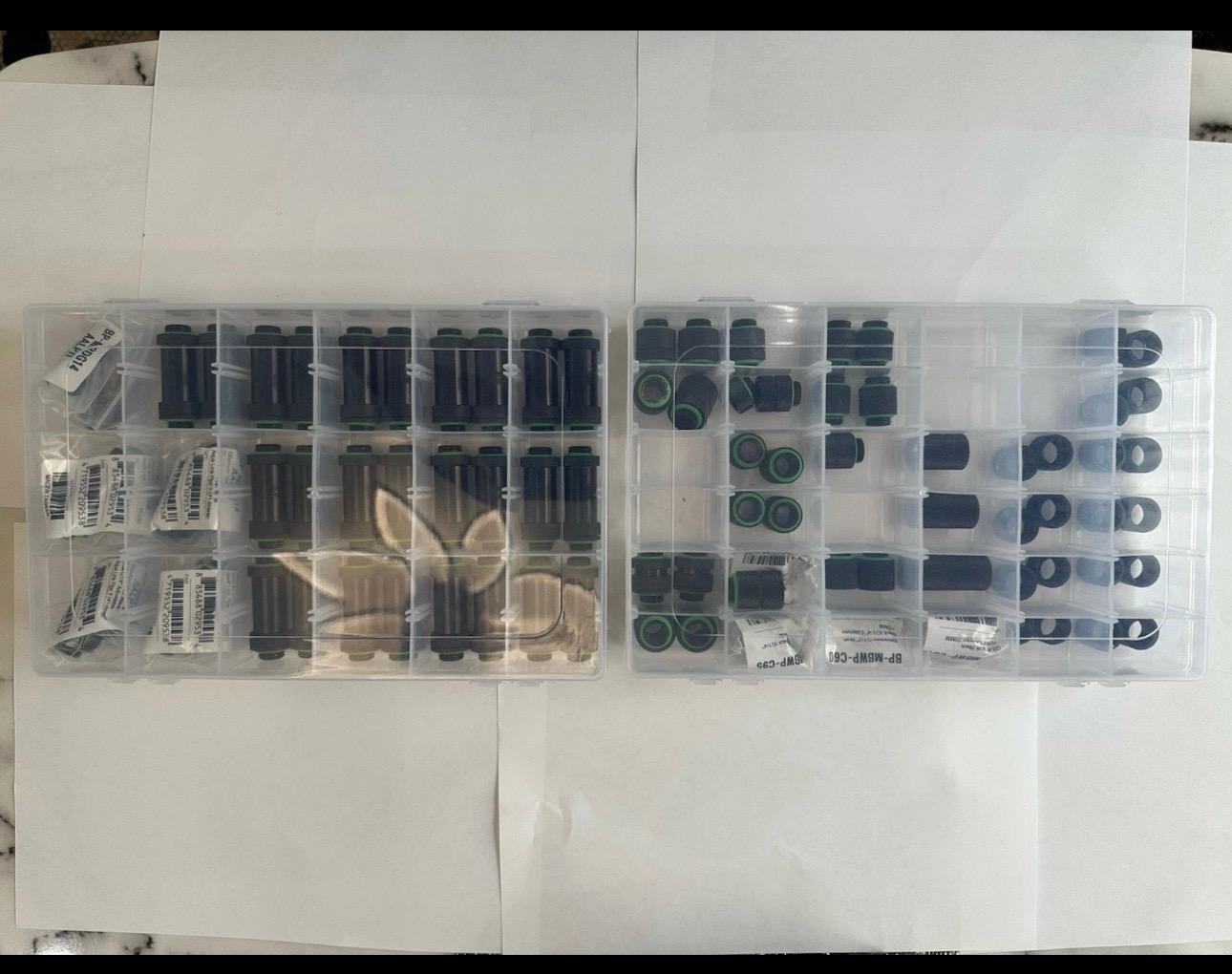 Computer PC Organizer 2 Set 36 Compartment Customizable Case Screw / Fittings