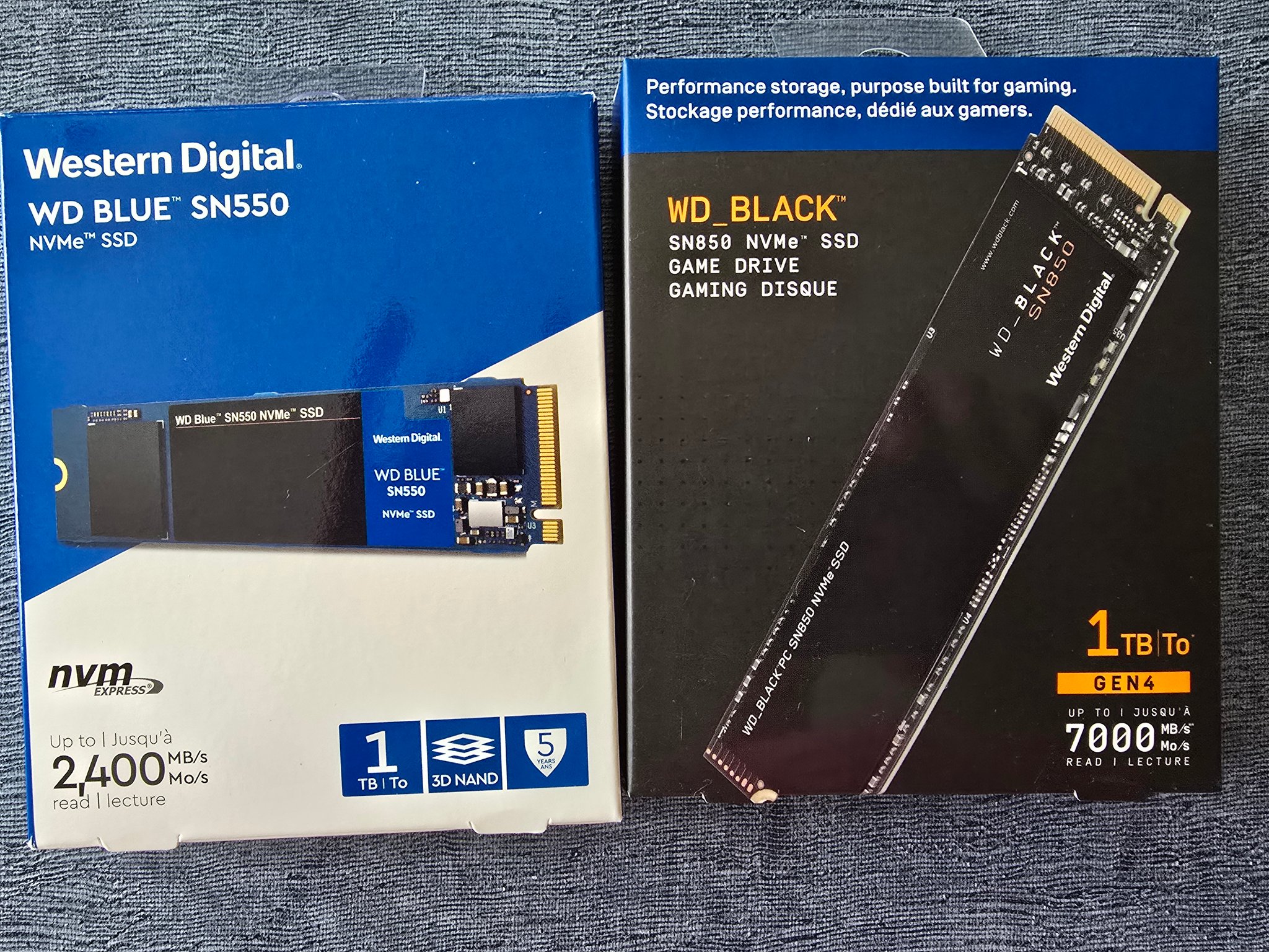 Western Digital 1TB NVME drives, Keyboard and Lian Li Uni-Fans