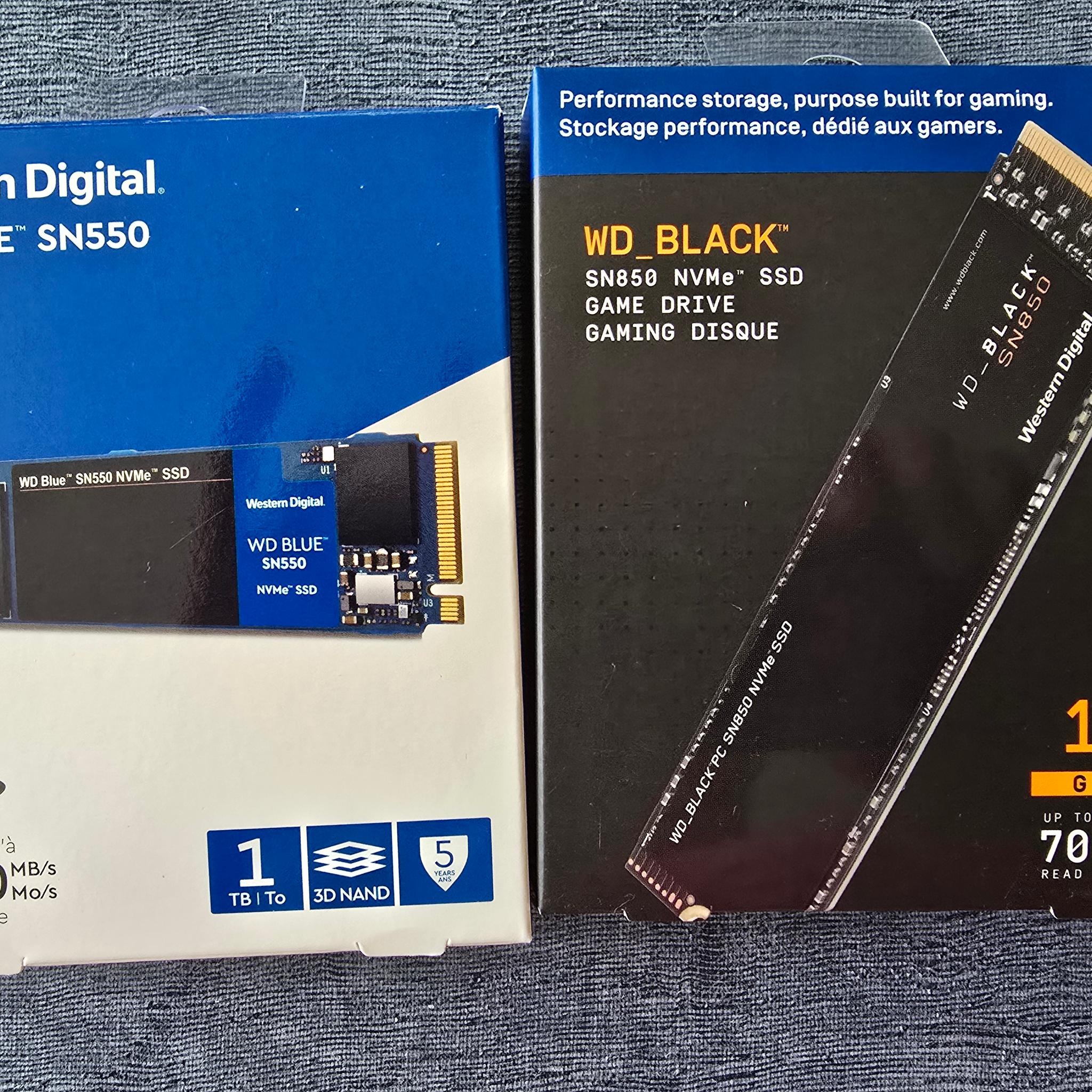 Western Digital 1TB NVME drives, Keyboard and Lian Li Uni-Fans
