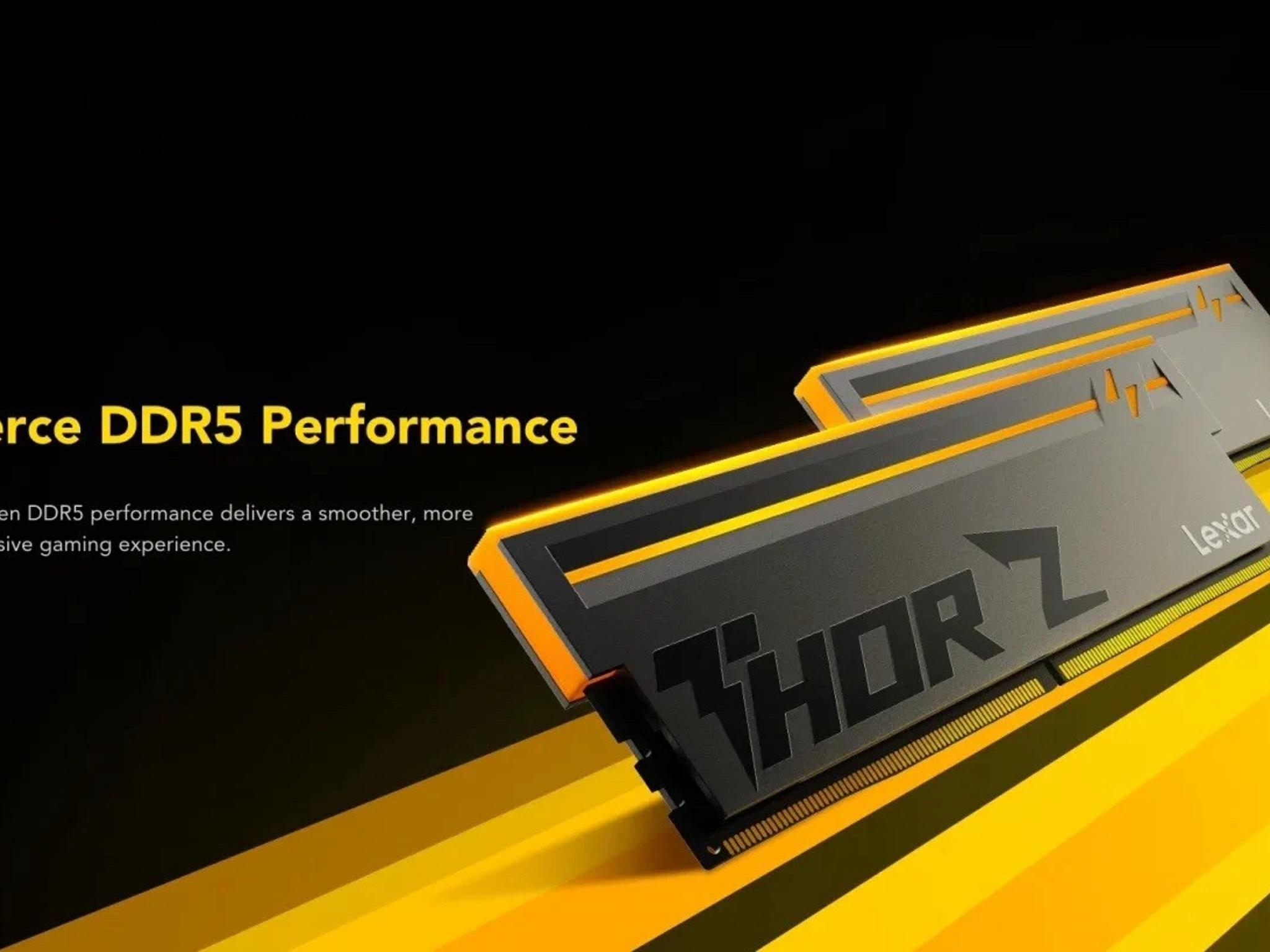 Lexar Thor Z Series RGB DDR5 RAM 32GB Kit (2x16GB) 6000 MHz CL38-48-48-96